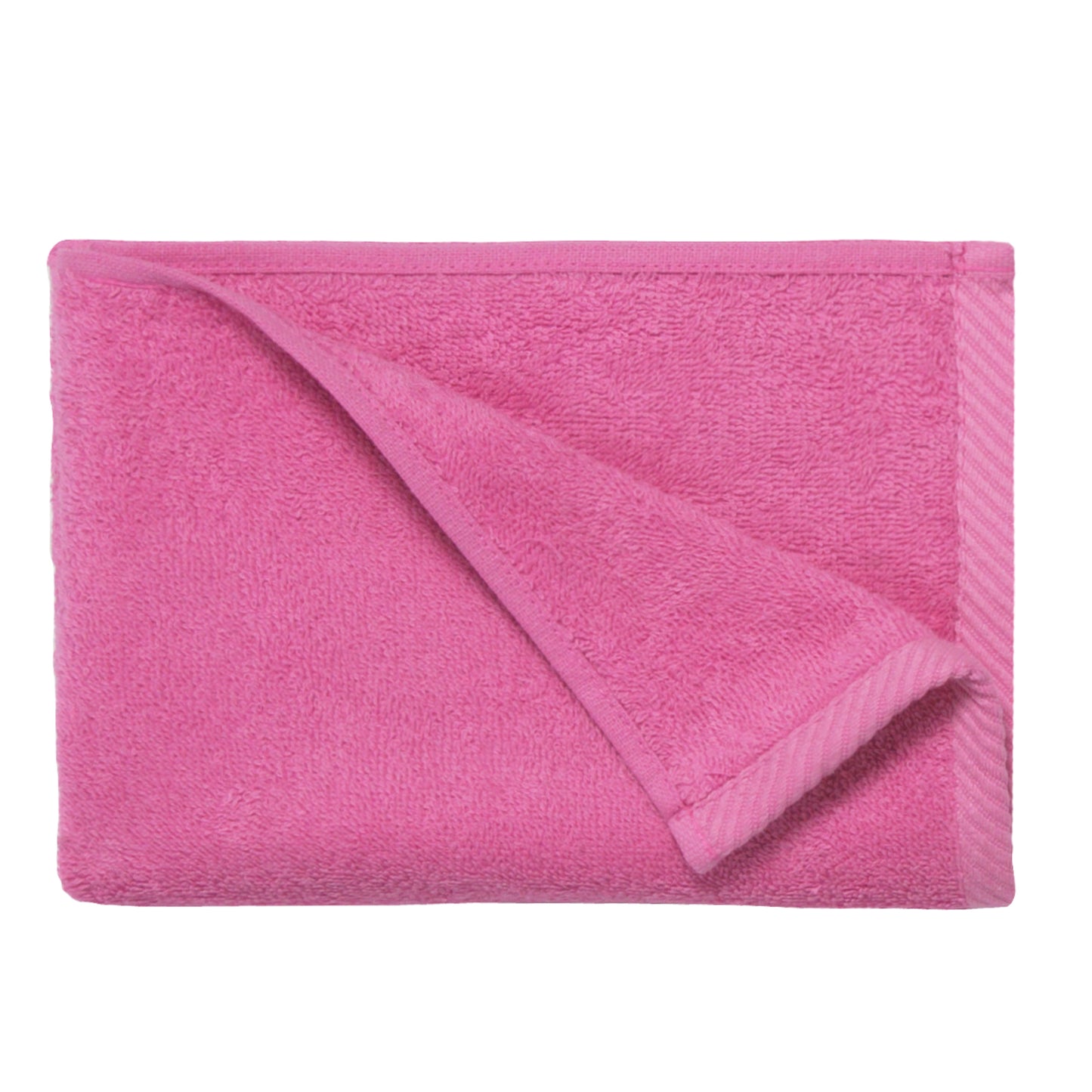 Set 4 Toallas piezas: 2 manos + 2 baño color fresa