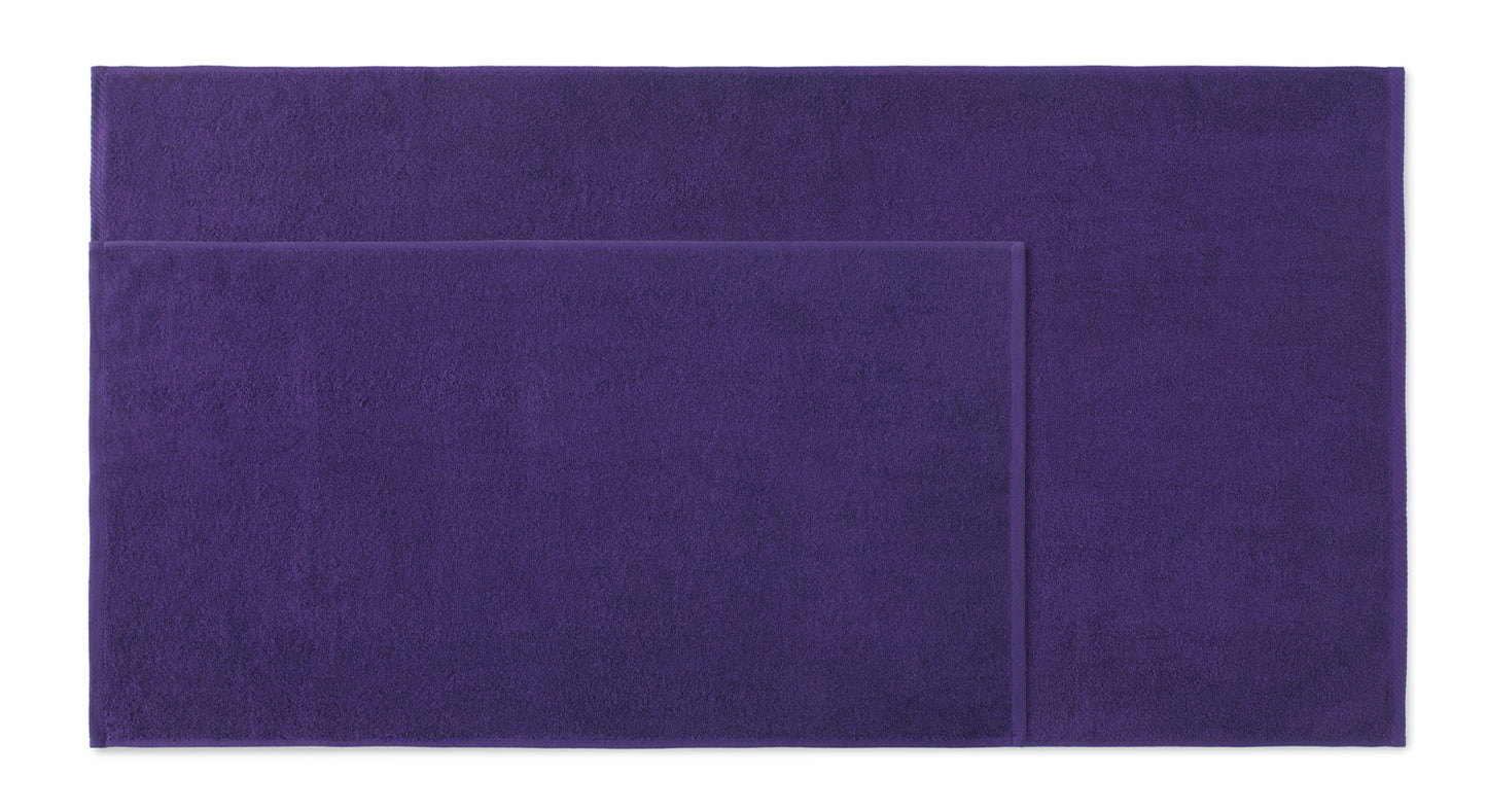 Set 4 Toallas piezas: 2 manos + 2 baño color morado