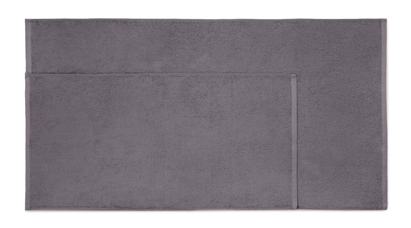 Set 4 Toallas piezas: 2 manos + 2 baño color gris