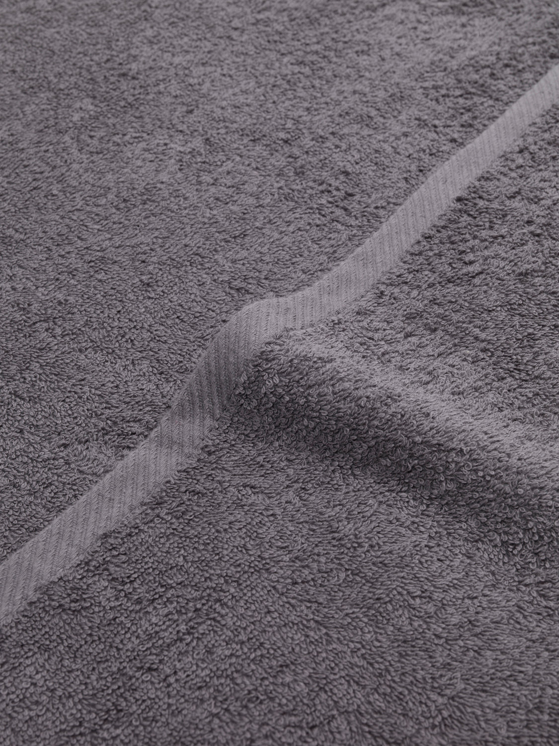 Set 4 Toallas piezas: 2 manos + 2 baño color gris