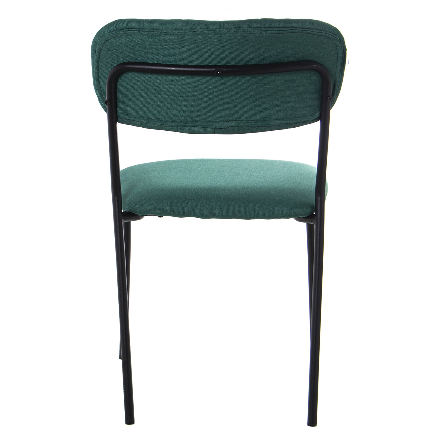 SILLA TAPIZADO VERDE CLARO: PA TAS METAL NEGRO