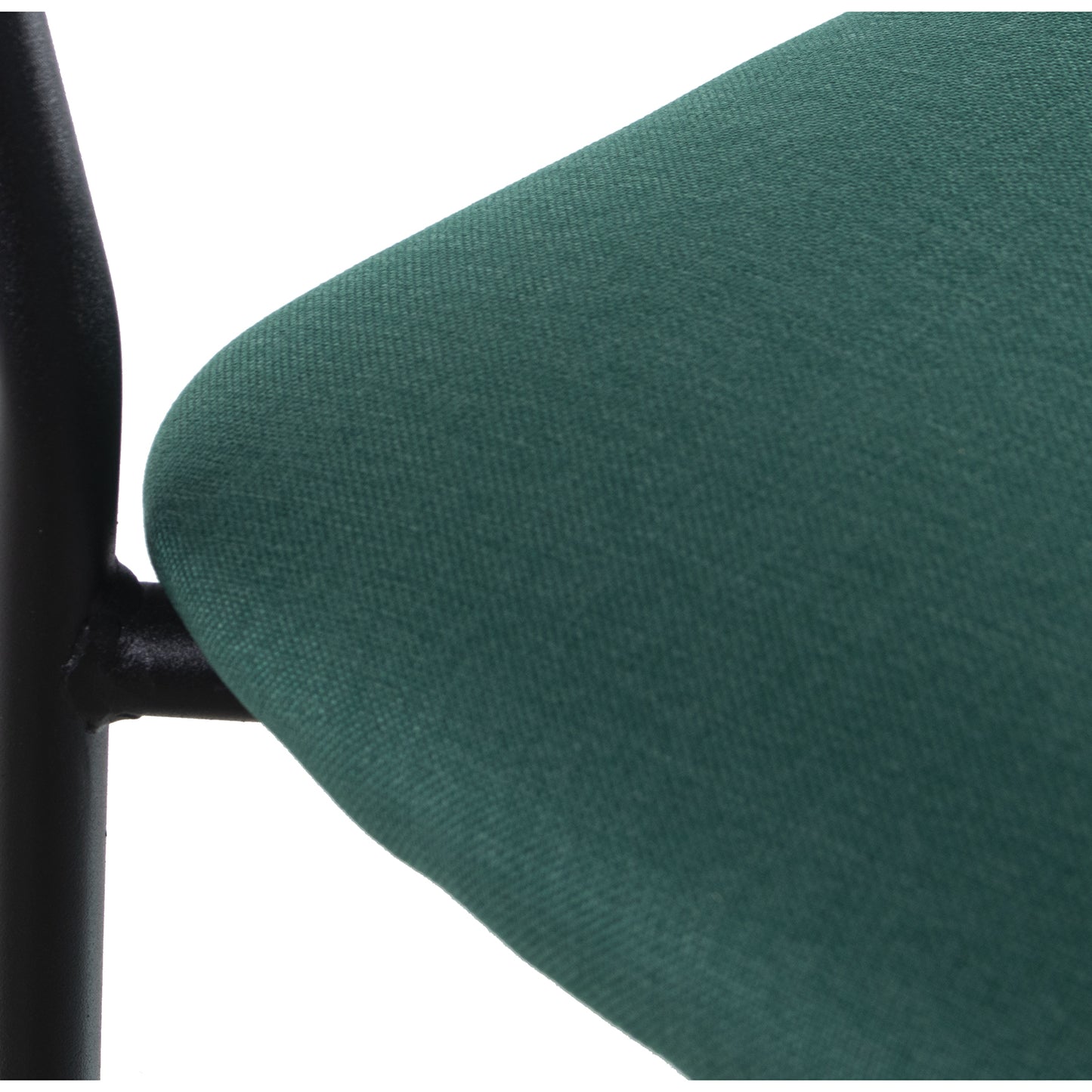 SILLA TAPIZADO VERDE CLARO: PA TAS METAL NEGRO