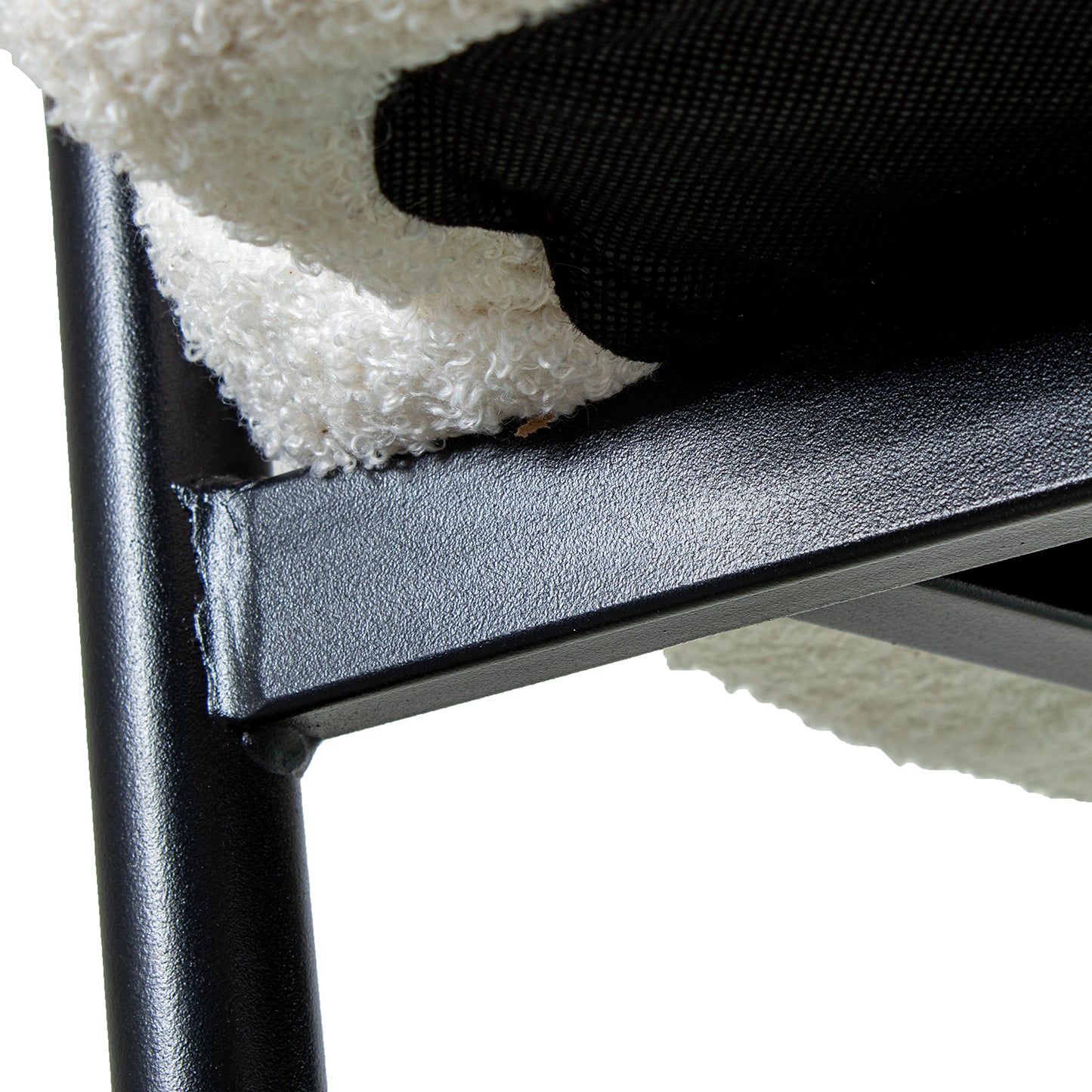 SILLON POLIESTER CRUDO C/PATAS METAL NEGRO