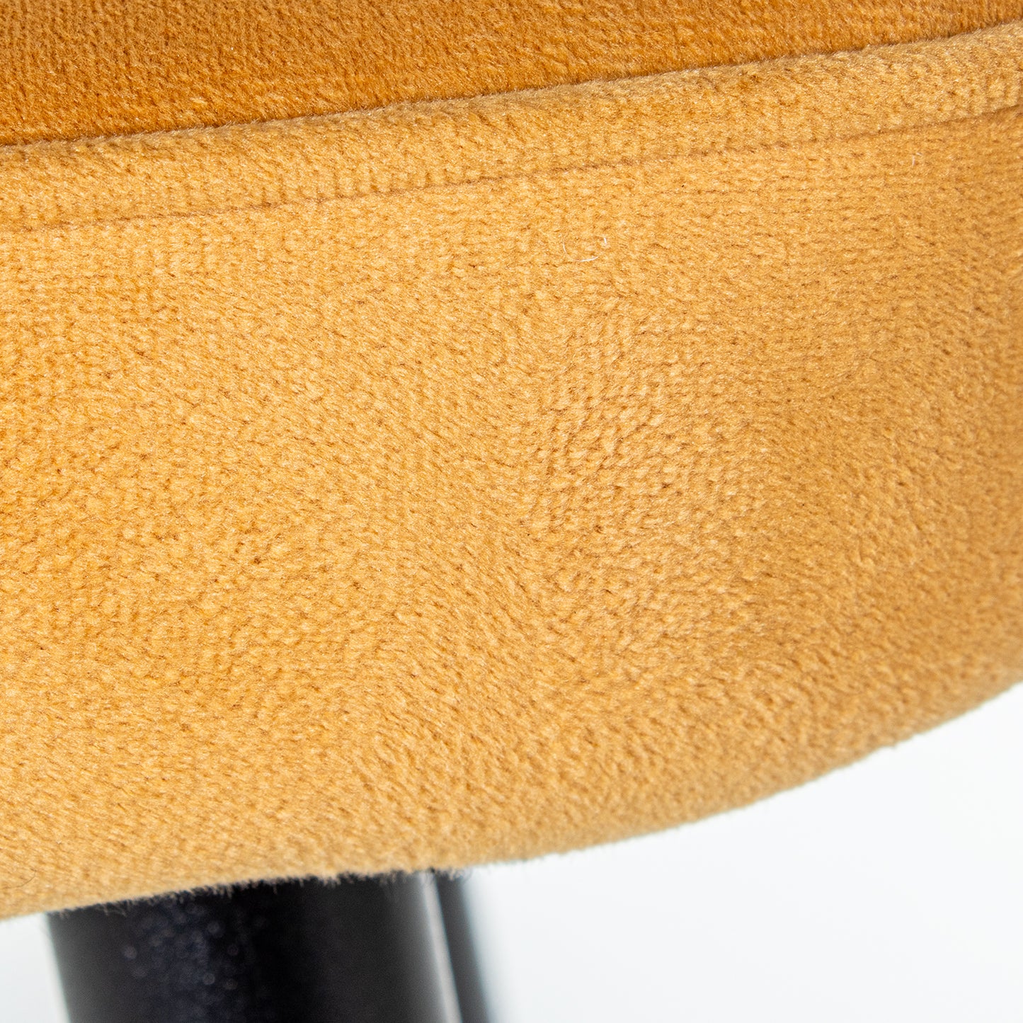 TABURETE TERCIOPELO MOSTAZA PA TAS METAL NEGRO