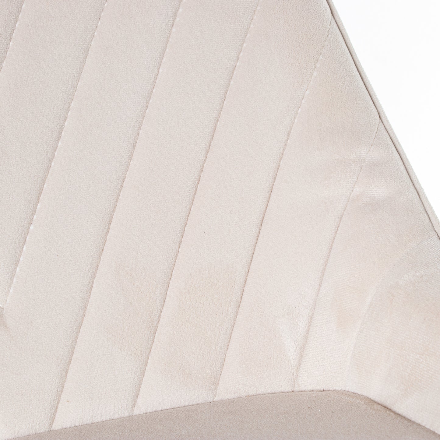 TABURETE TERCIOPELO BEIGE PATA S METAL NEGRO