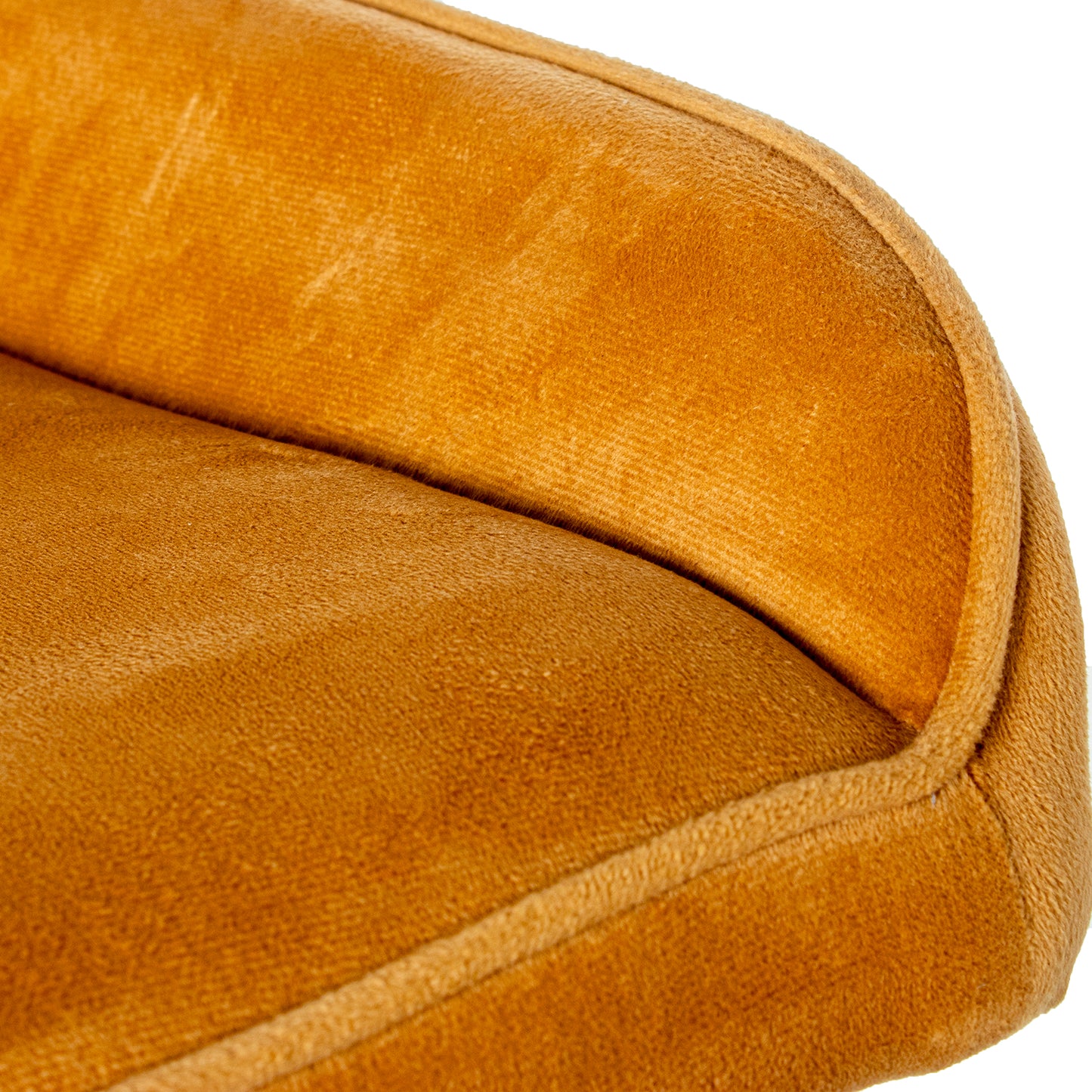 TABURETE TERCIOPELO MOSTAZA PA TAS METAL NEGRO