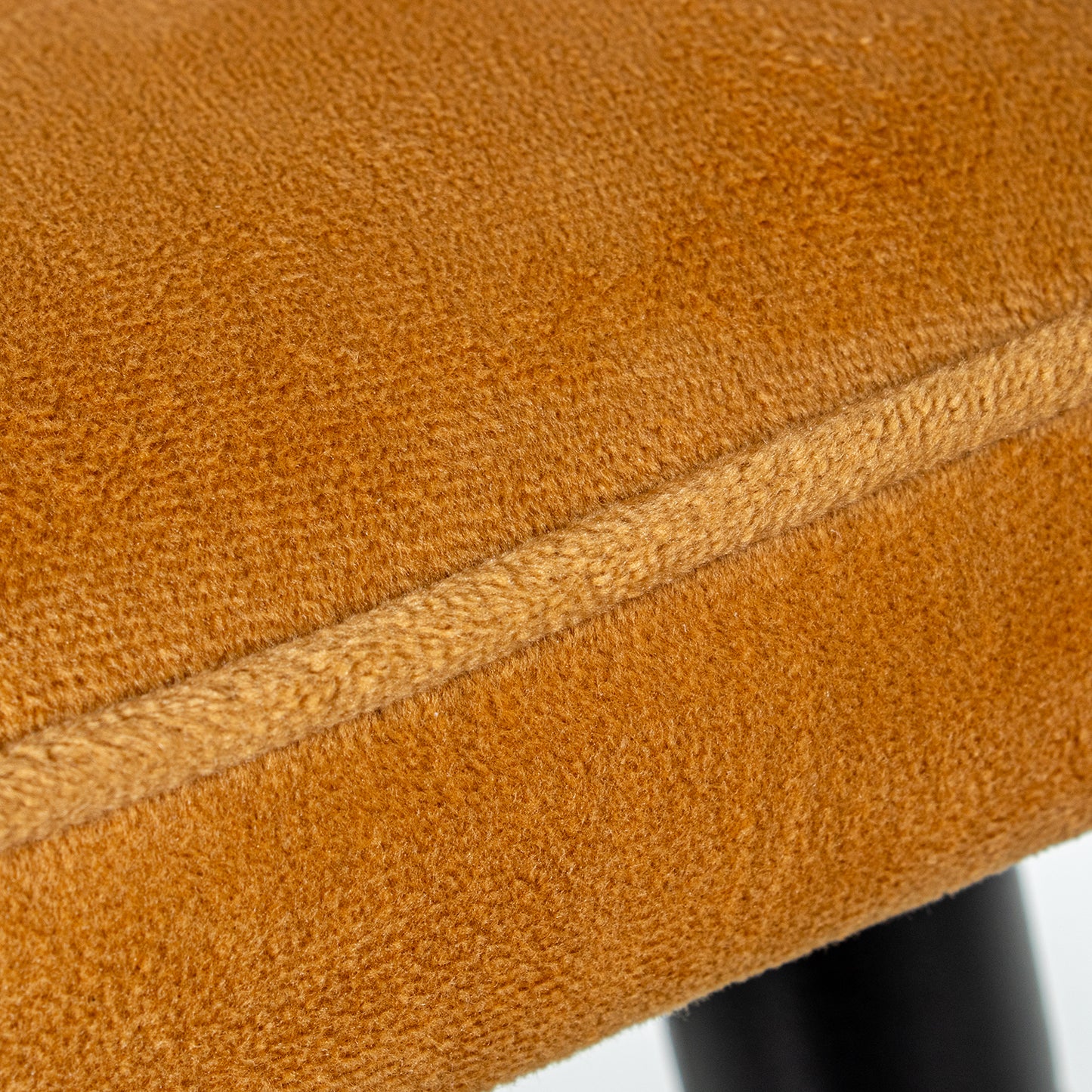 TABURETE TERCIOPELO MOSTAZA PA TAS METAL NEGRO