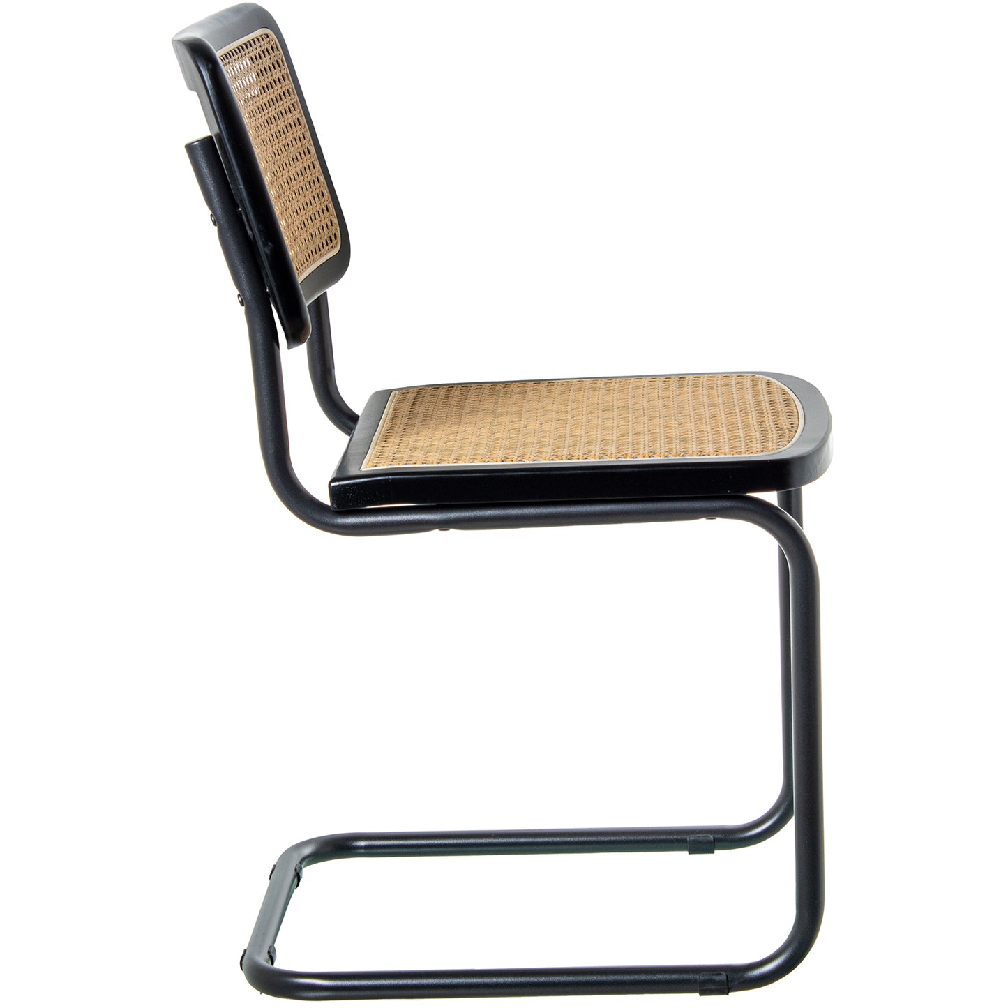 SILLA MADERA/MIMBRE PATAS META L NEGRO