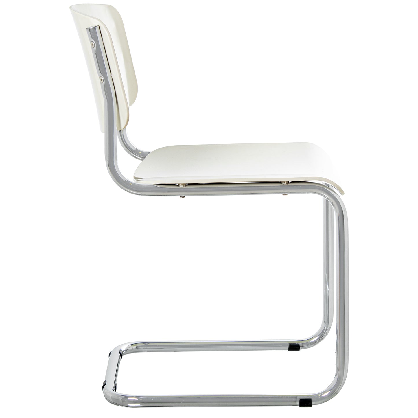 SILLA ABS BLANCA PATAS METAL C ROMADO