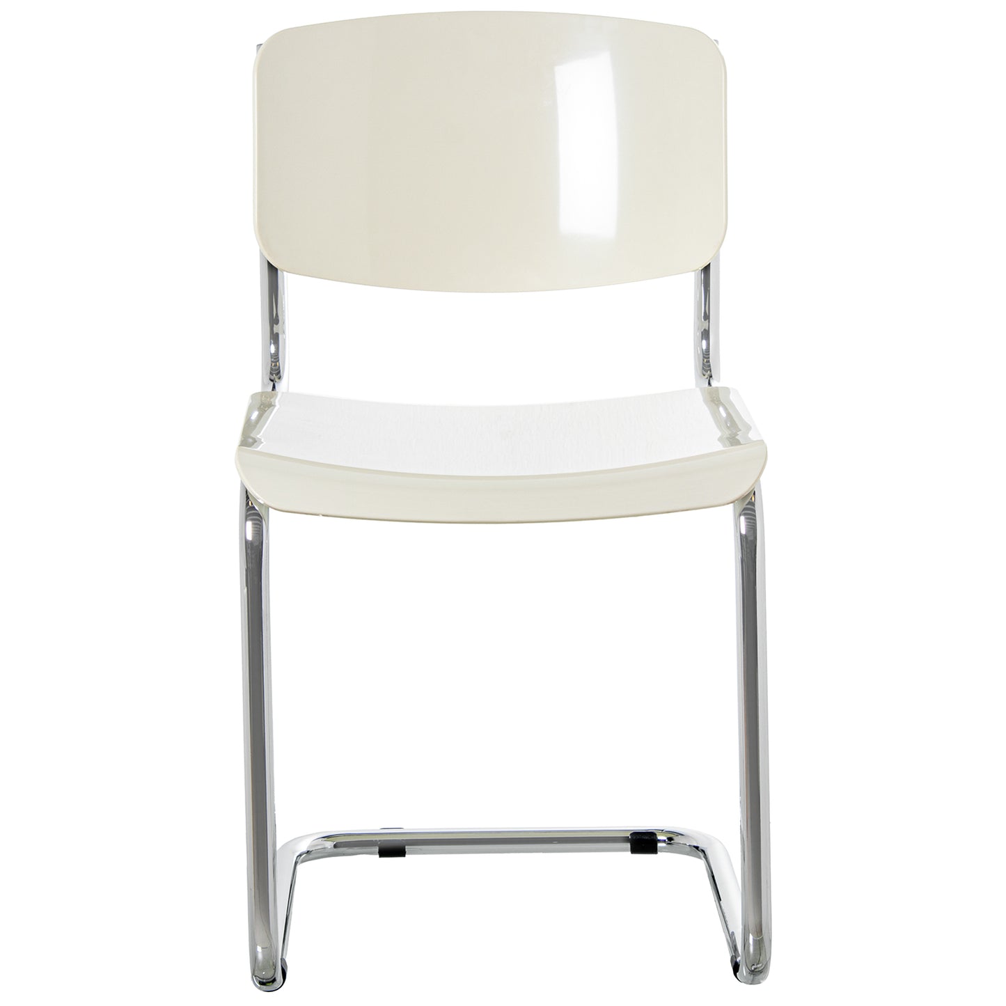 SILLA ABS BLANCA PATAS METAL C ROMADO