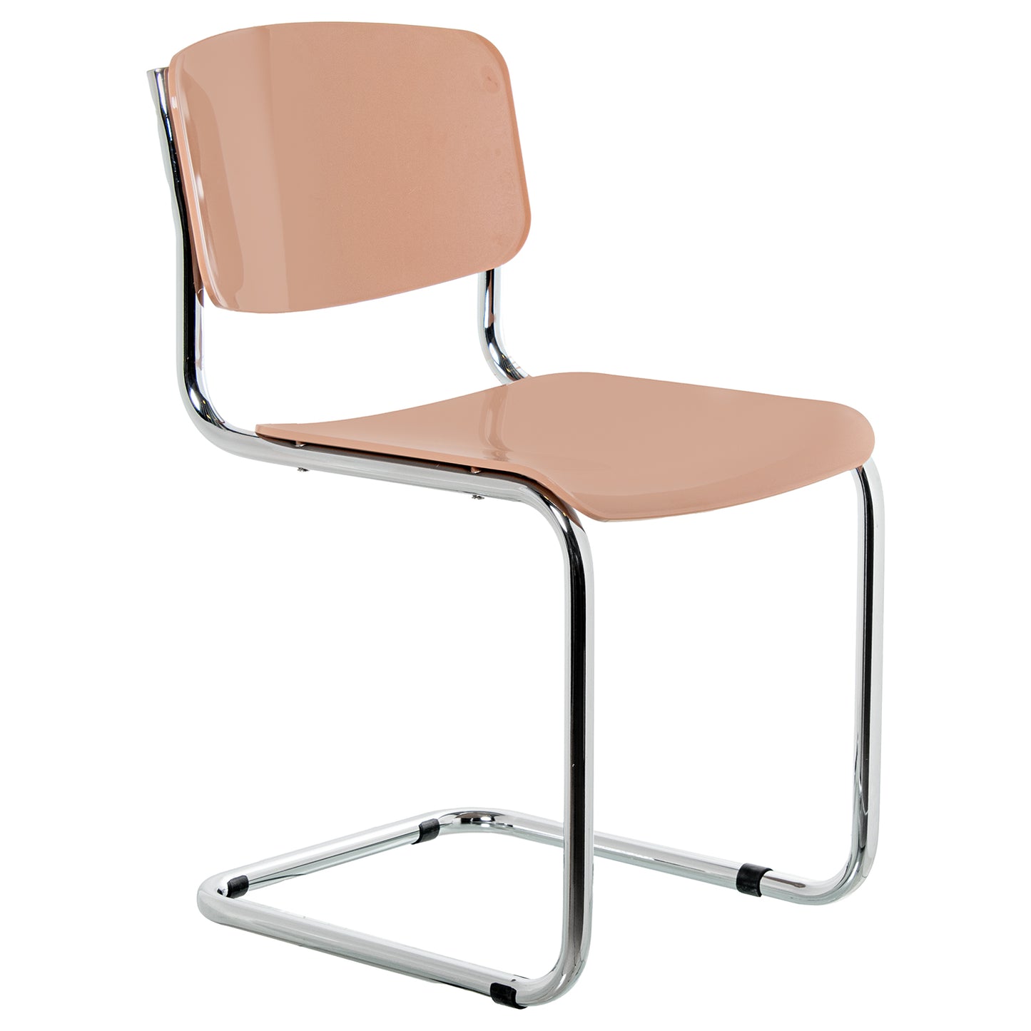 SILLA ABS ROSA PATAS METAL CRO MADO