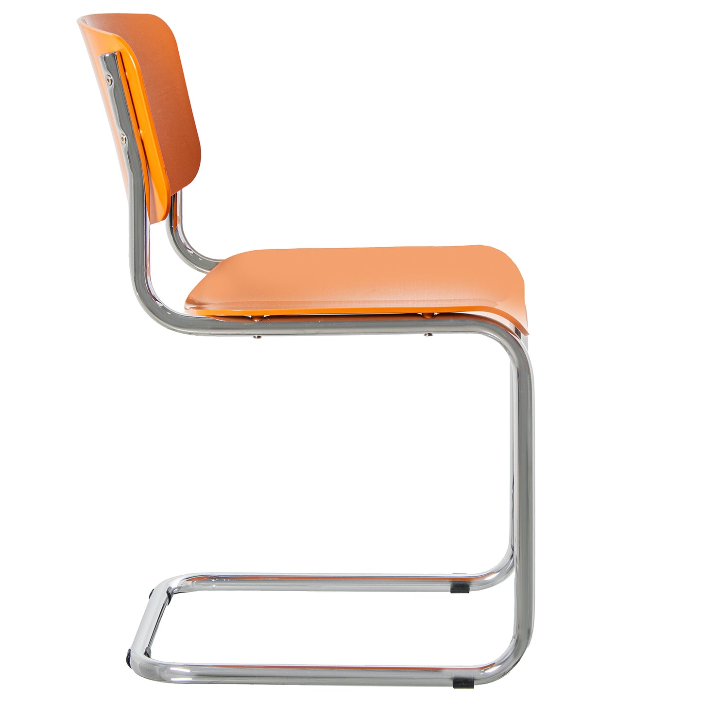 SILLA ABS AMARILLO PATAS METAL CROMADO