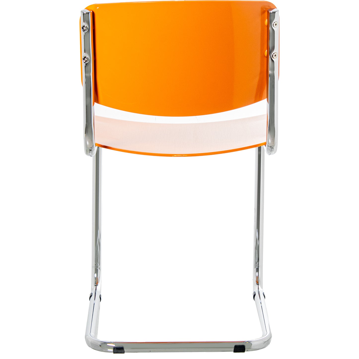 SILLA ABS AMARILLO PATAS METAL CROMADO