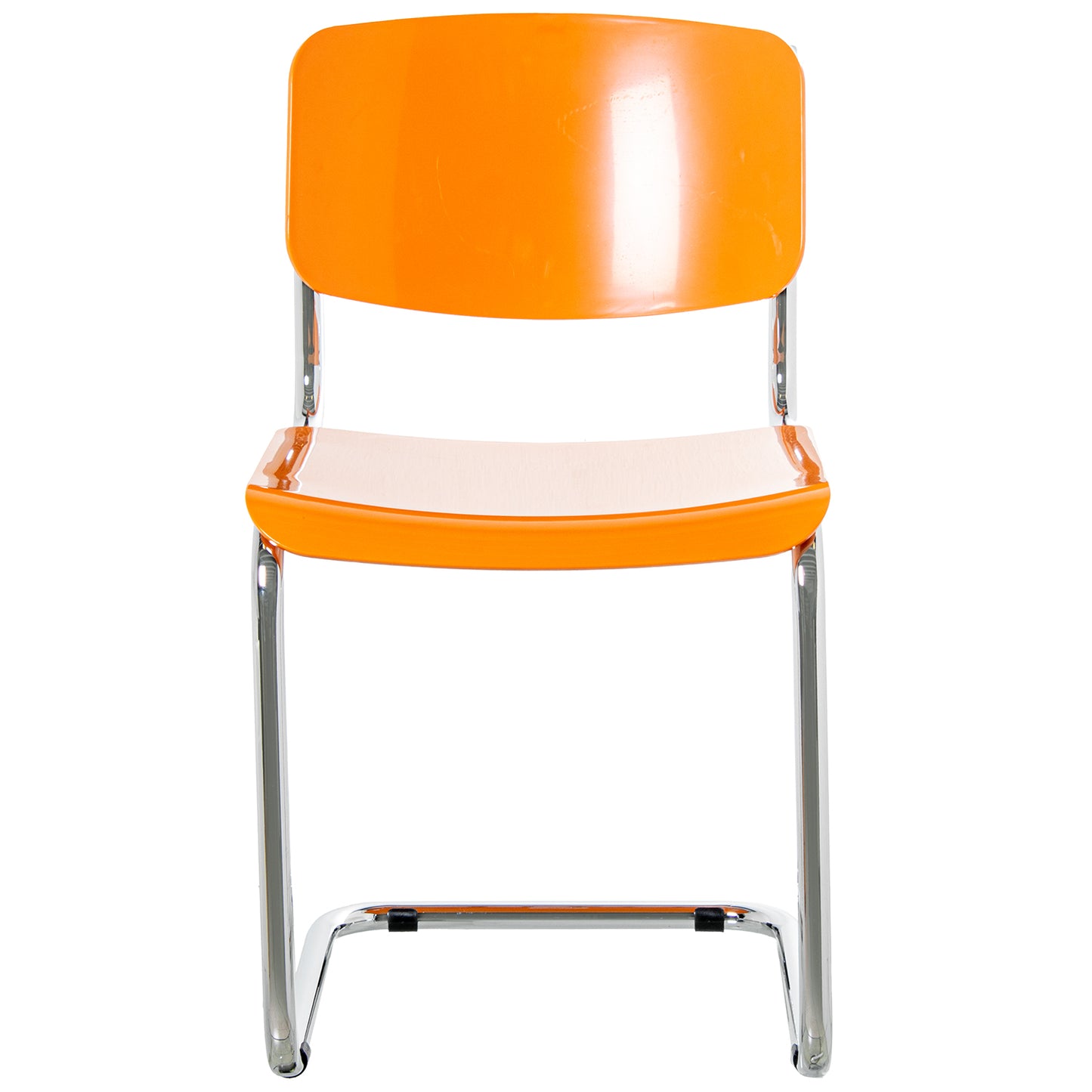 SILLA ABS AMARILLO PATAS METAL CROMADO