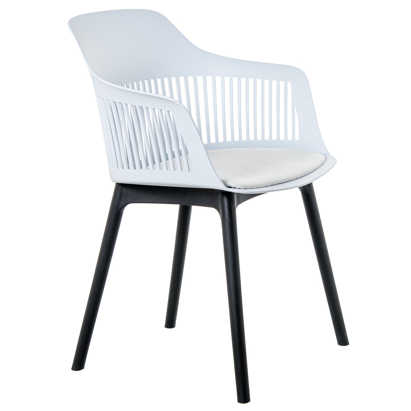 SILLA PP BLANCA C/COJIN PU