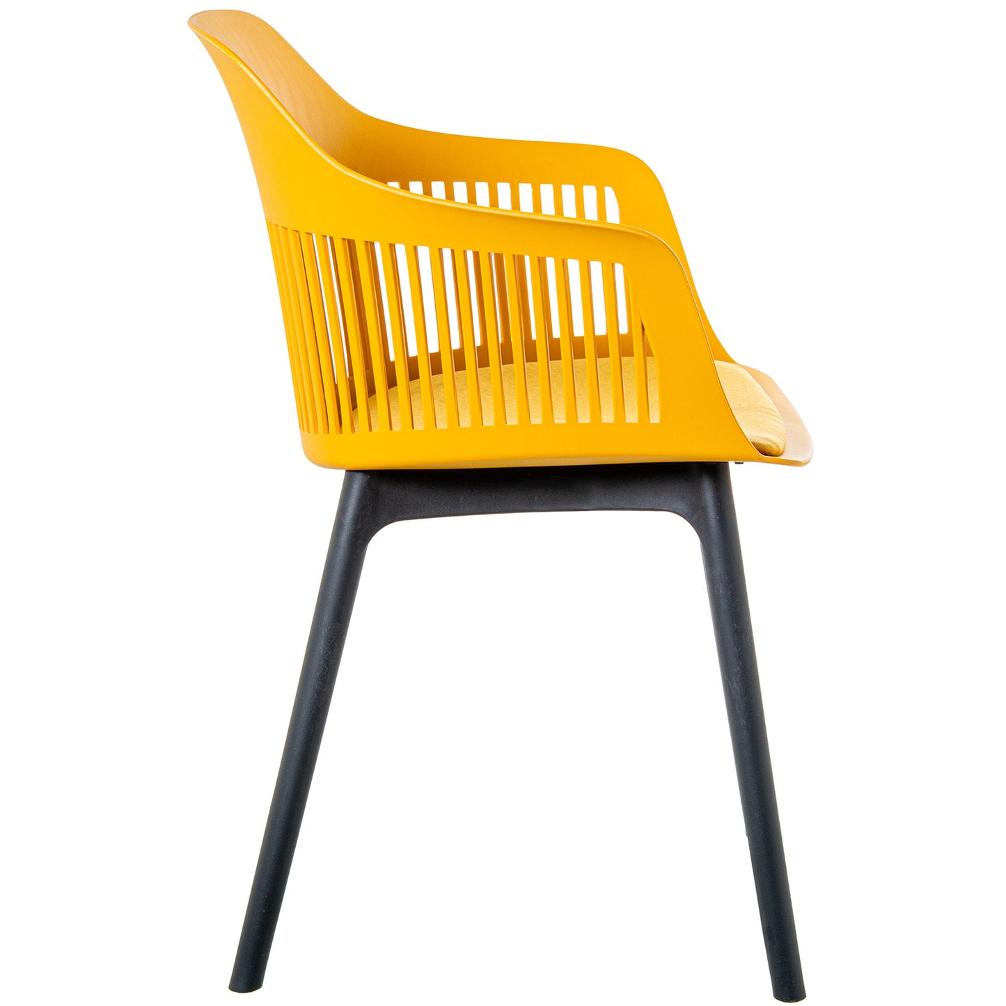 SILLA PP AMARILLA C/COJIN PU