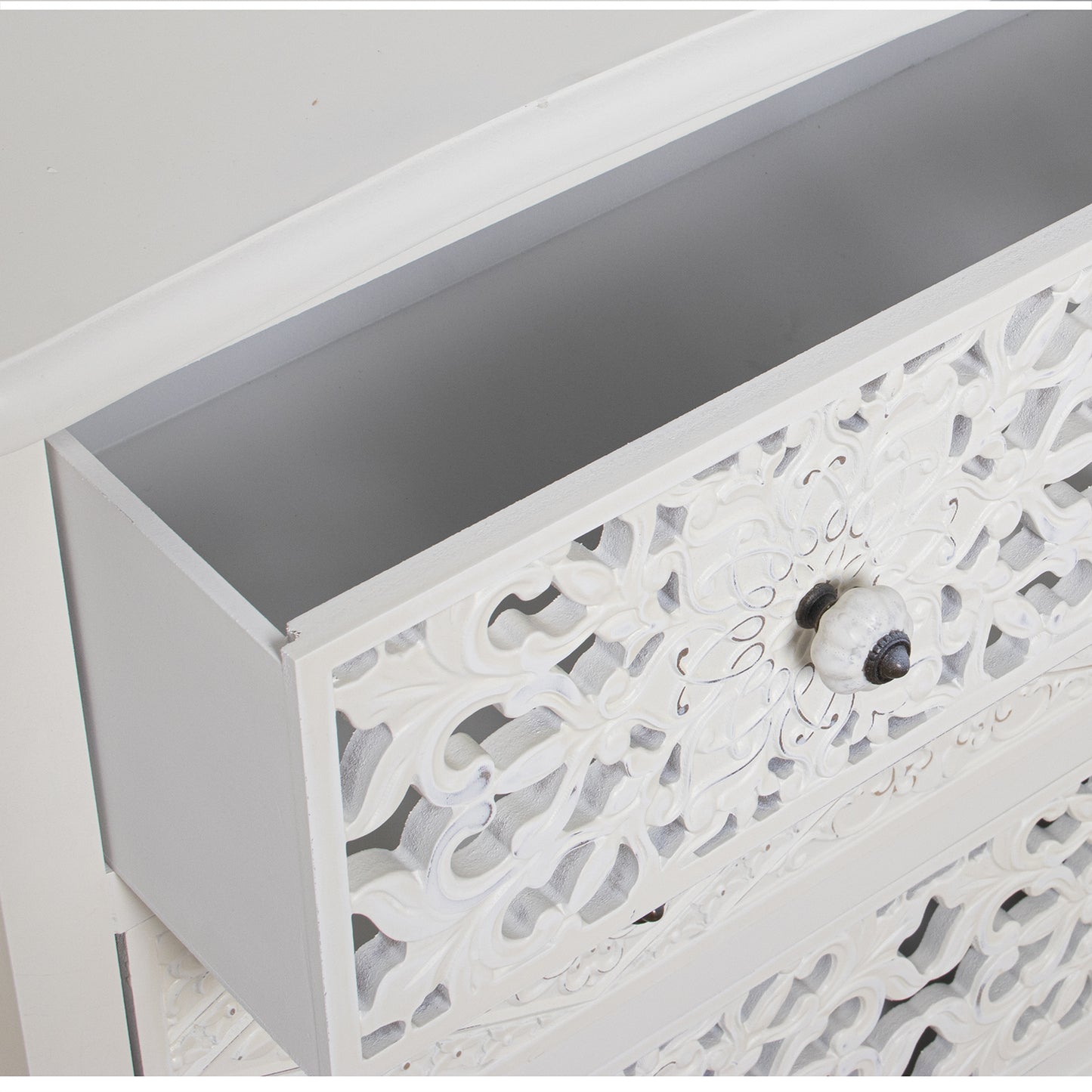 COMODA MADERA C/3 CAJONES TALL ADA BLANCO