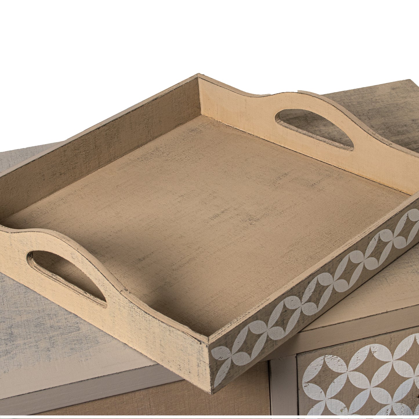 APARADOR MADERA C/7 CAJONES+3 BANDEJAS: ABETO+CONTRACH.+PINO