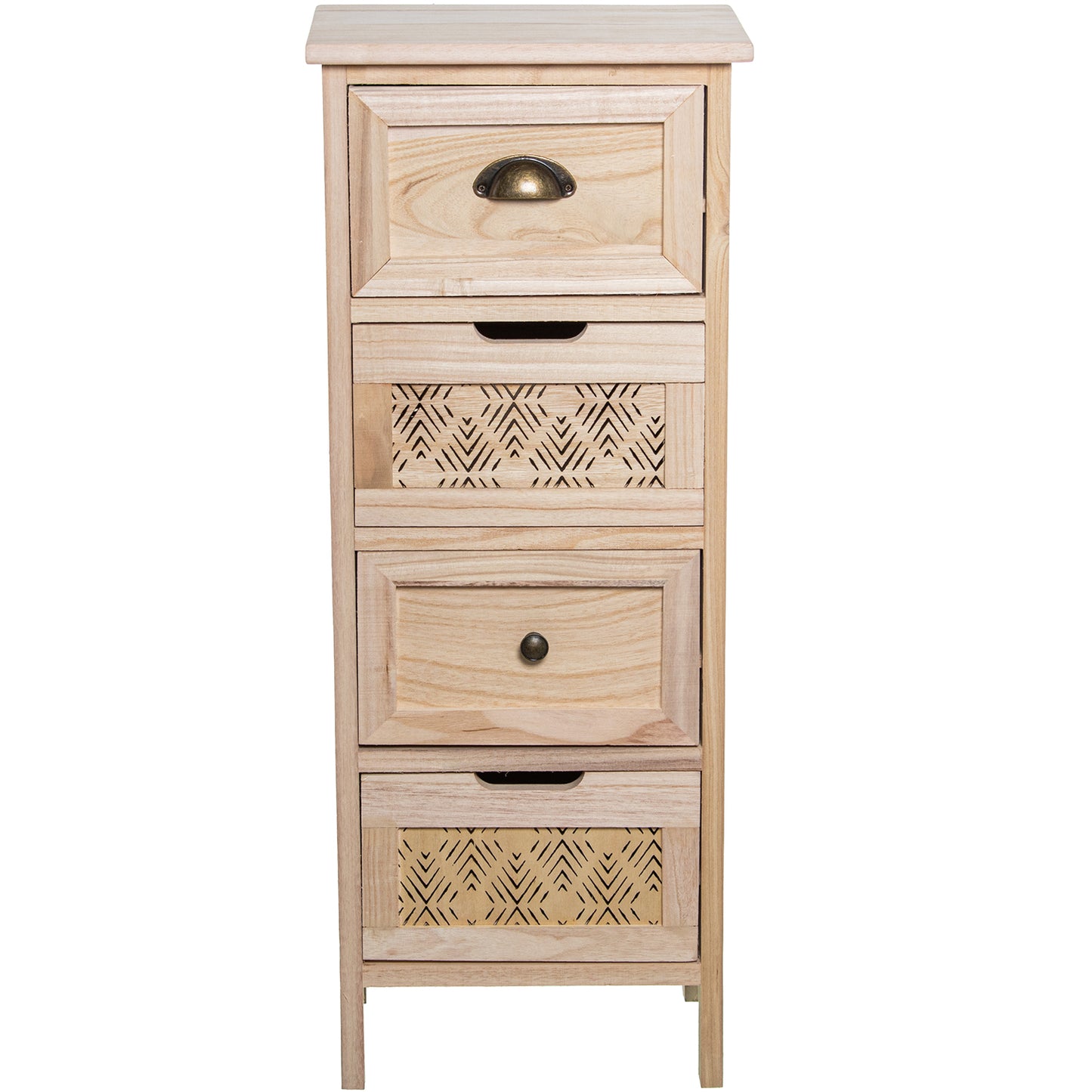 CAJONERA C/4 CAJONES MADERA NA TURAL