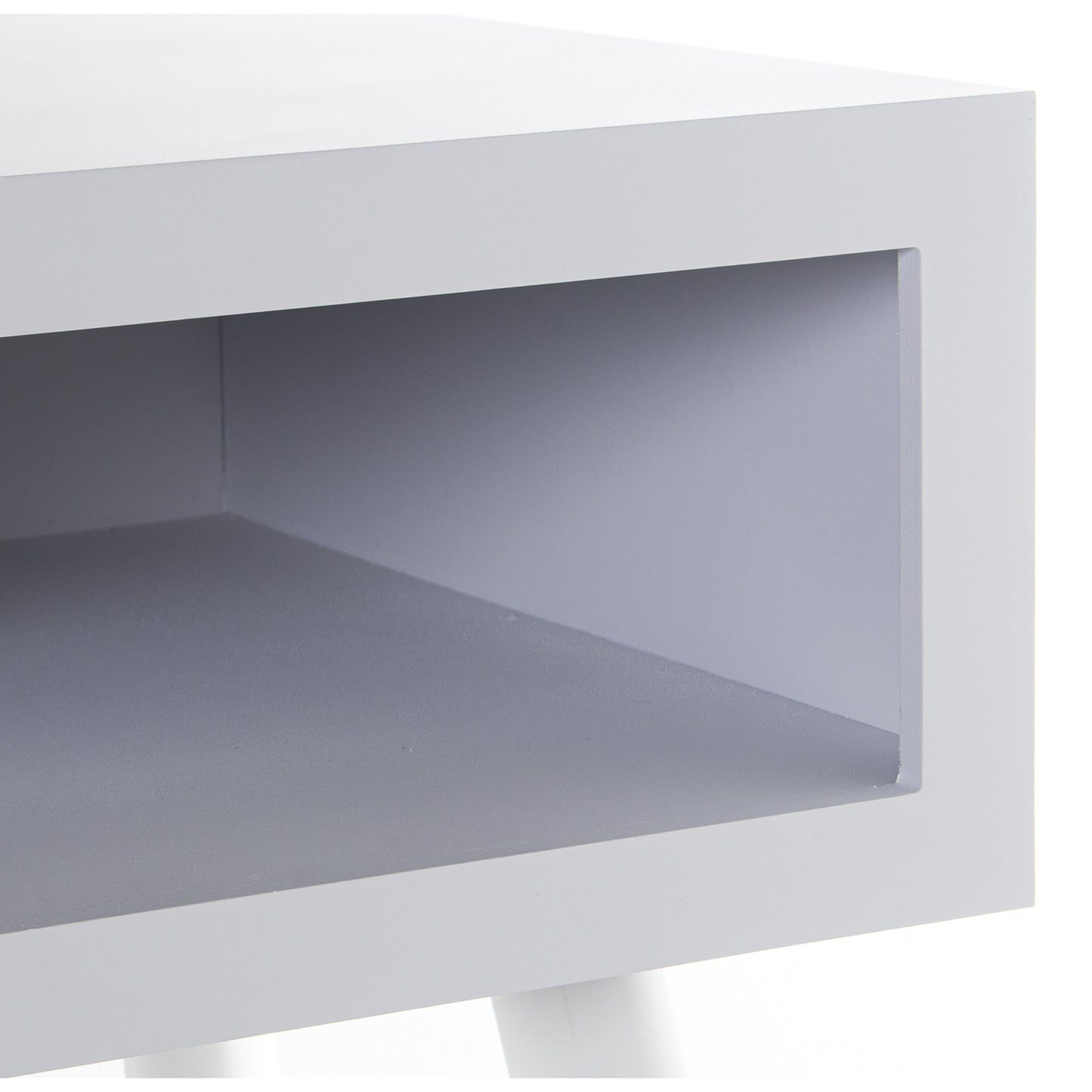 MESA TOCADOR MADERA C/ESPEJOY CAJON BLANCO RELIEV: ABETO+D