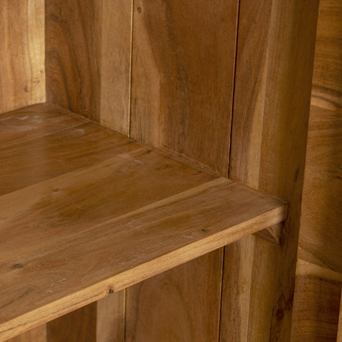 ARMARIO MADERA MANGO NATURAL C /2 PUERTAS PATAS METAL HIERRO