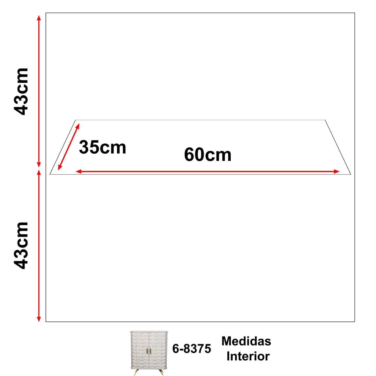 MUEBLE ENTRADA MADERA MANGO 2 PUERTAS PATAS METAL DORADO