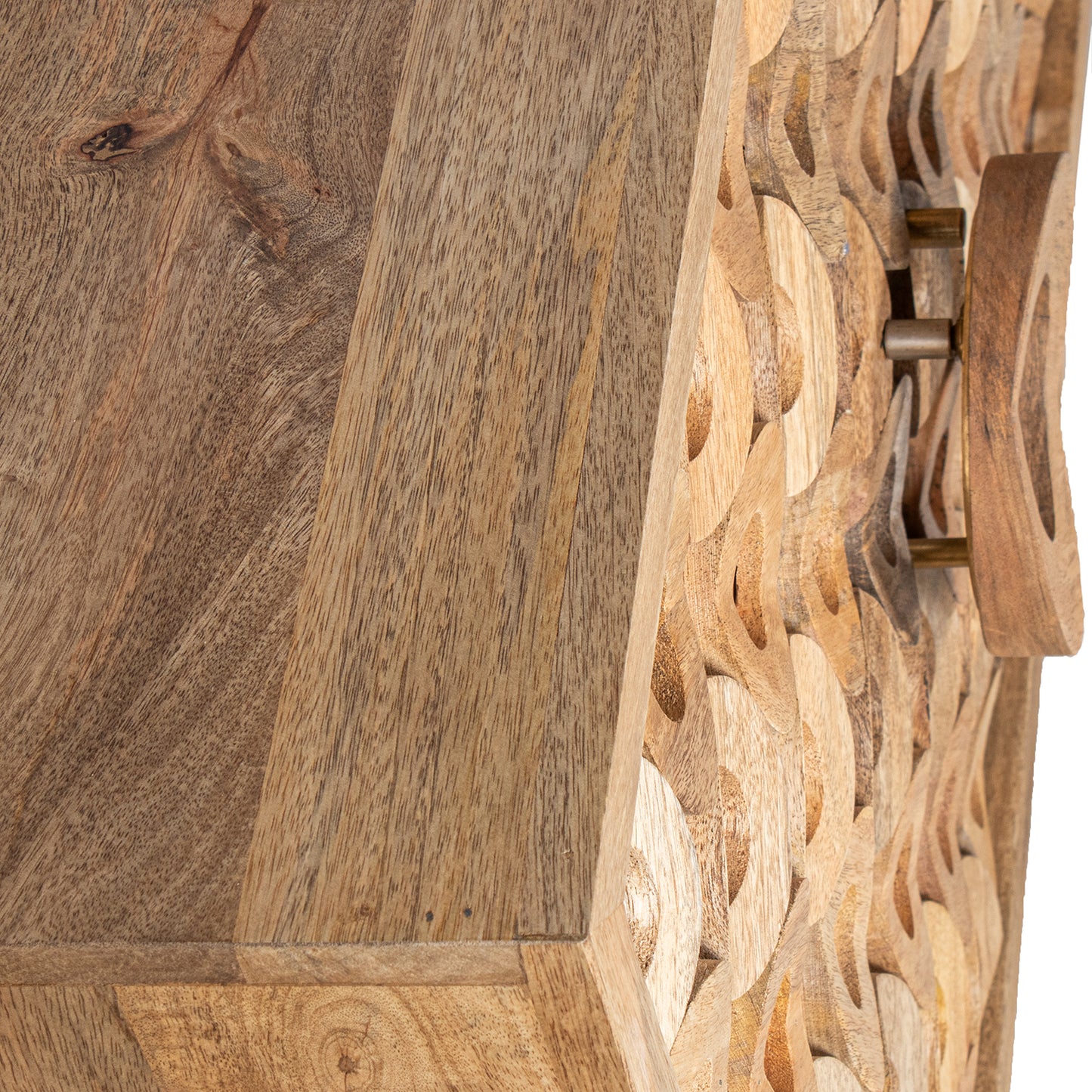 APARADOR MADERA MANGO 4 PUERTA S PATAS METAL DORADO