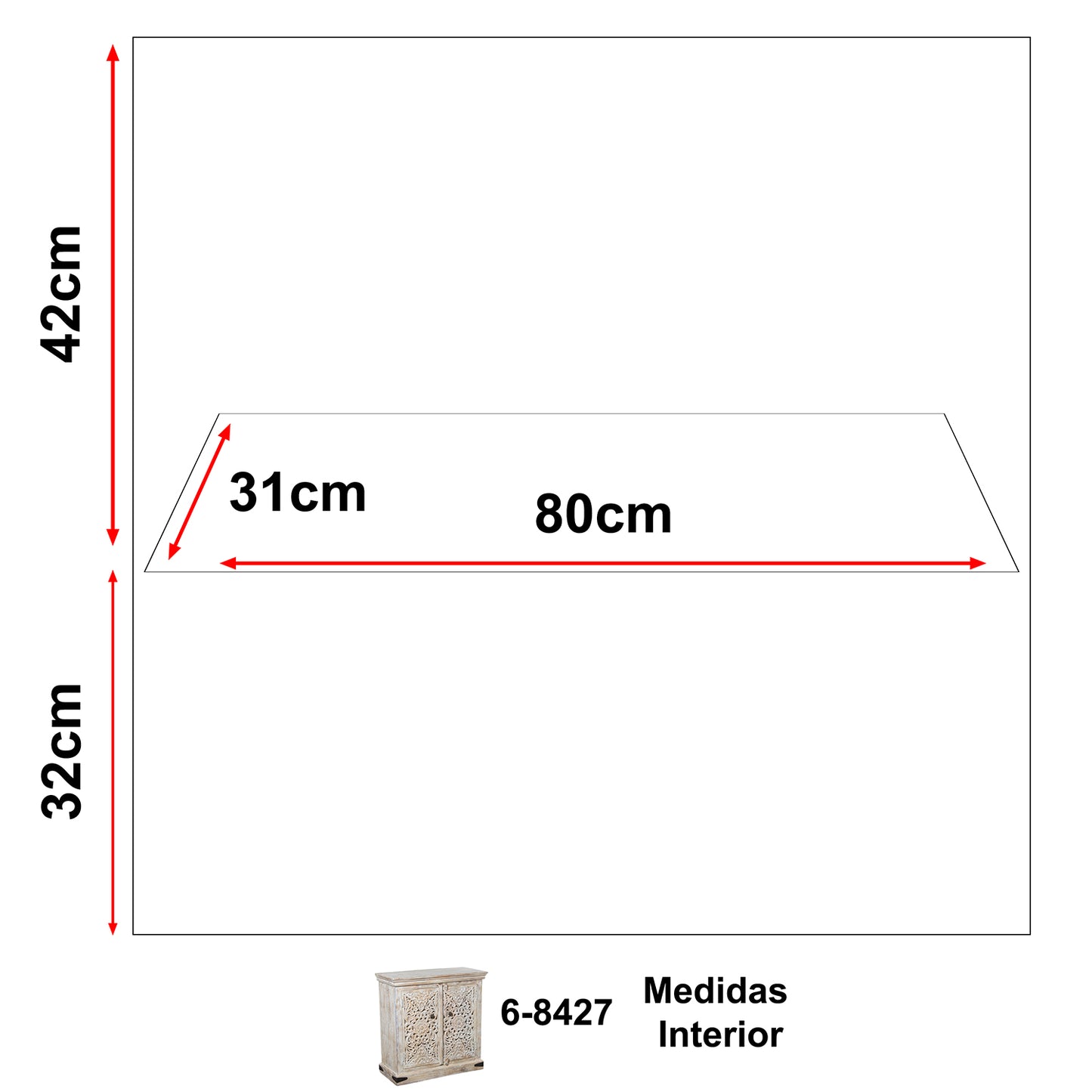 MUEBLE ENTRADA MADERA MANGO DE CORADA