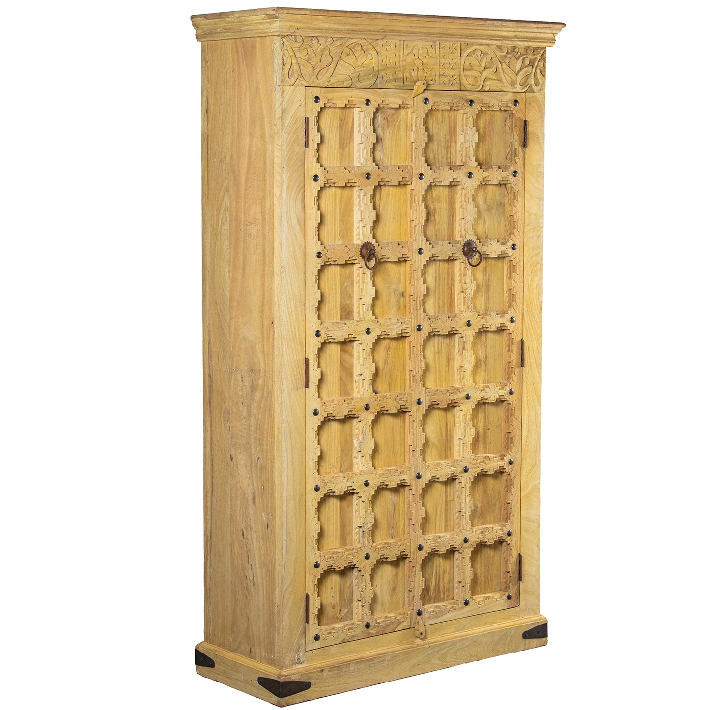 ARMARIO MADERA MANGO DECORADO C/2 PUERTAS