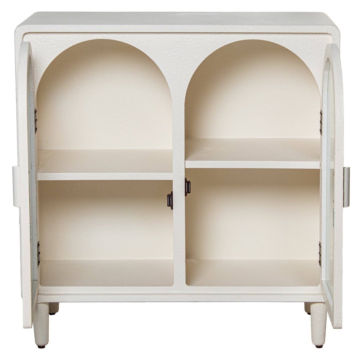 MUEBLE ENTRADA MADERA BLANCO C /2 PUERTAS DE CRISTAL
