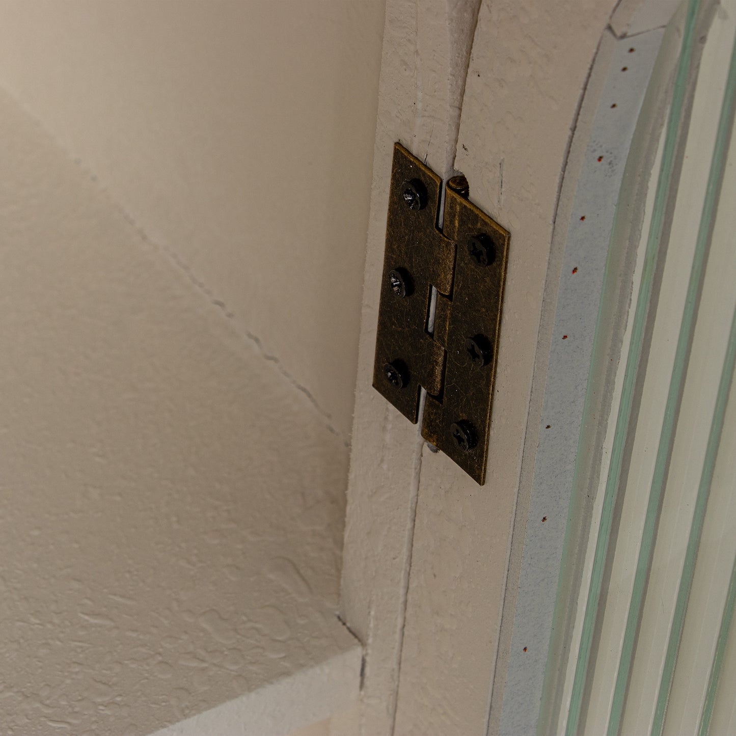 MUEBLE ENTRADA MADERA BLANCO C /2 PUERTAS DE CRISTAL