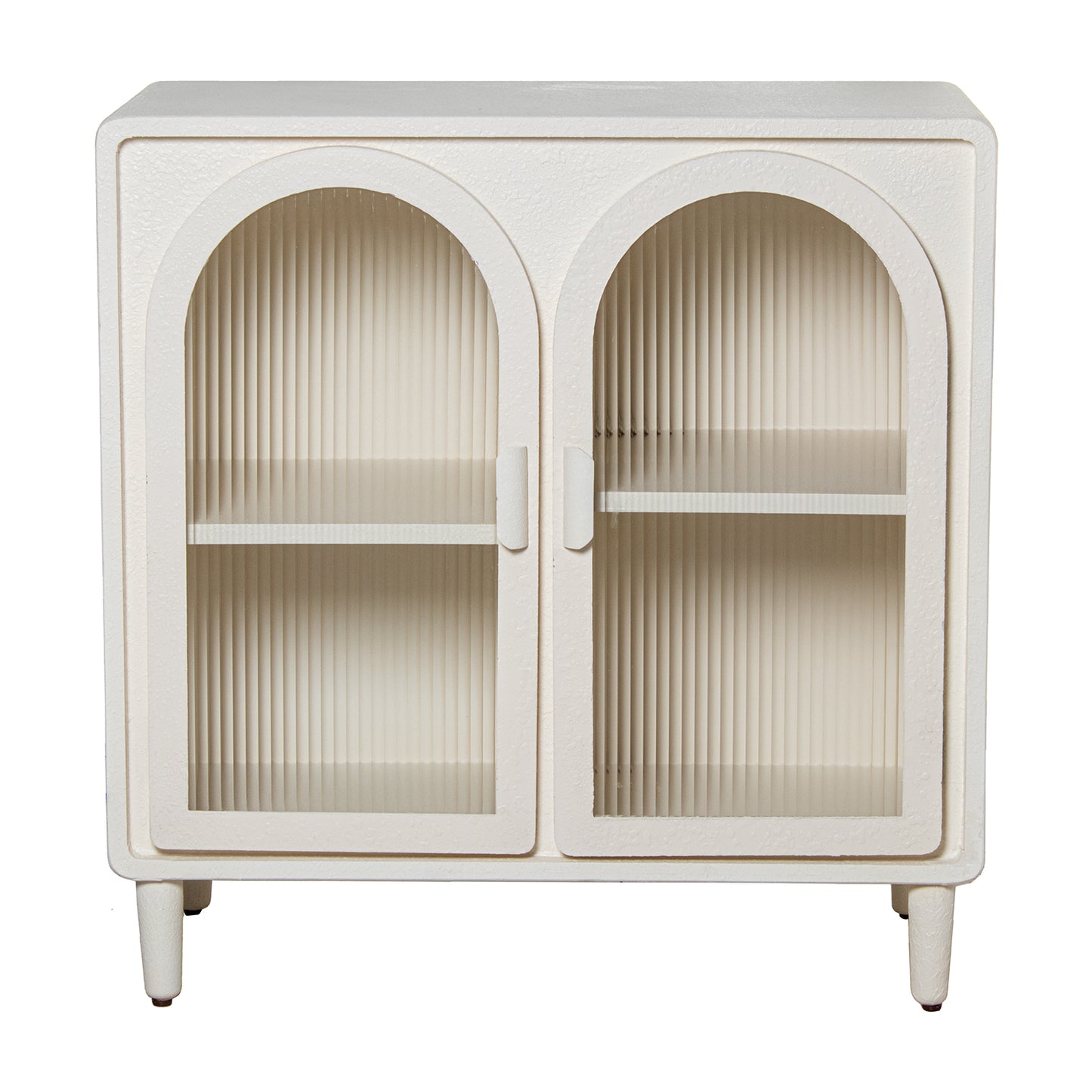 MUEBLE ENTRADA MADERA BLANCO C /2 PUERTAS DE CRISTAL