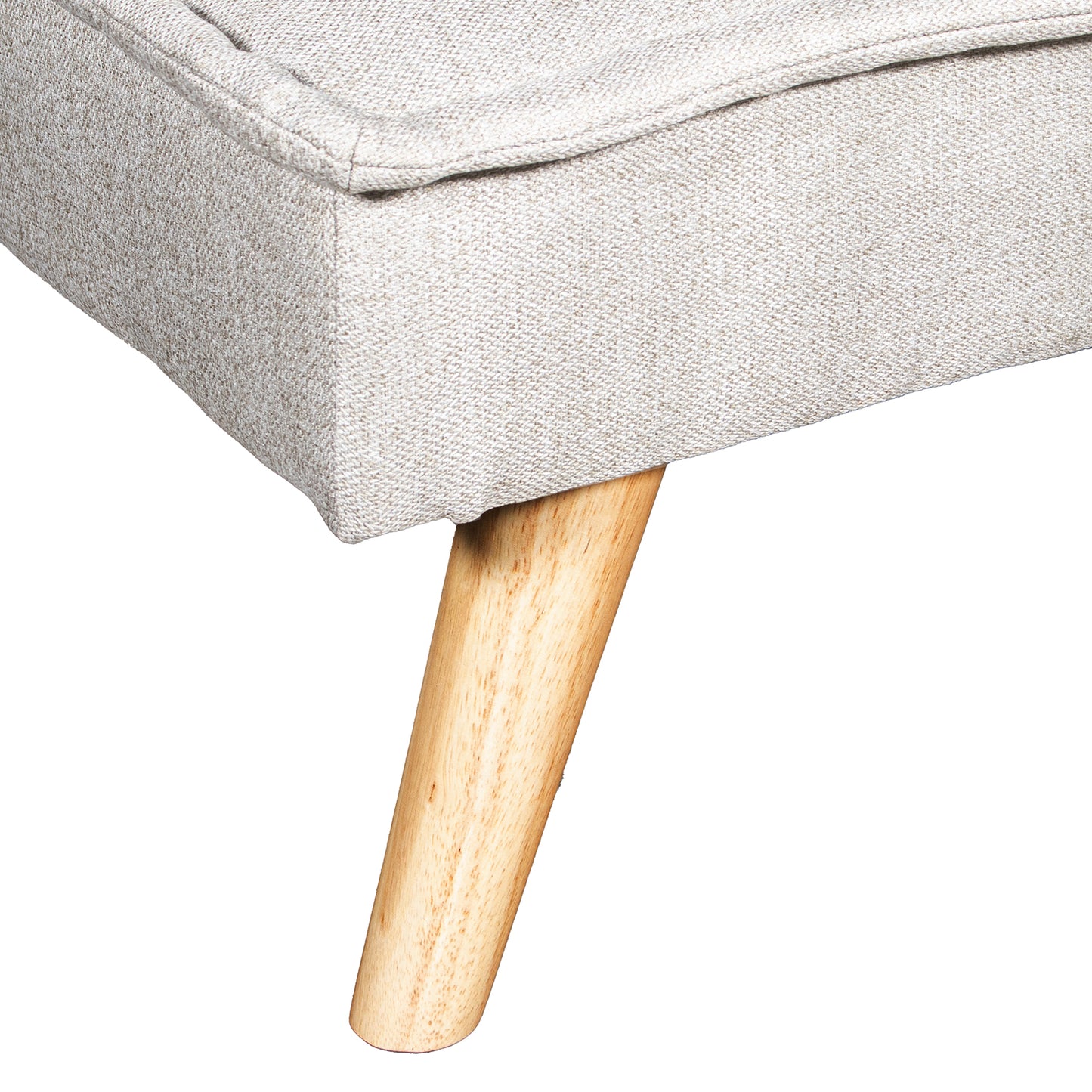 SOFA CAMA 3 PLAZAS POLIESTER B EIGE C/PATAS MADERA SIN BRAZOS