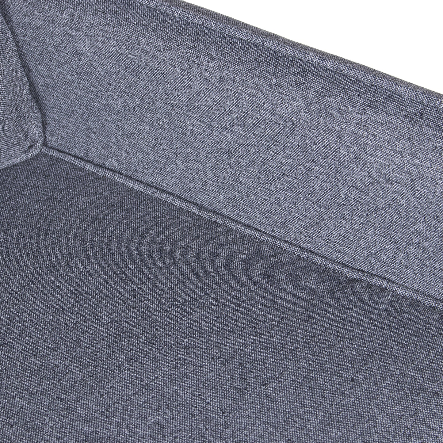 SOFA 3 PLAZAS POLIESTER GRIS C /PATAS MADERA CAUCHO
