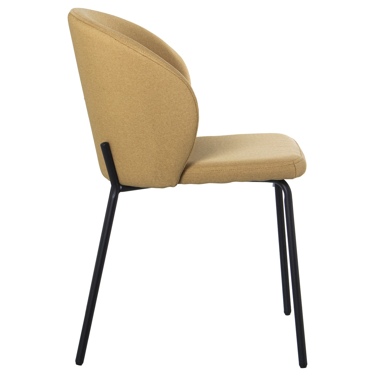 SILLA TELA AMARILLA C/PATAS ME TAL NEGRO: POLIESTER