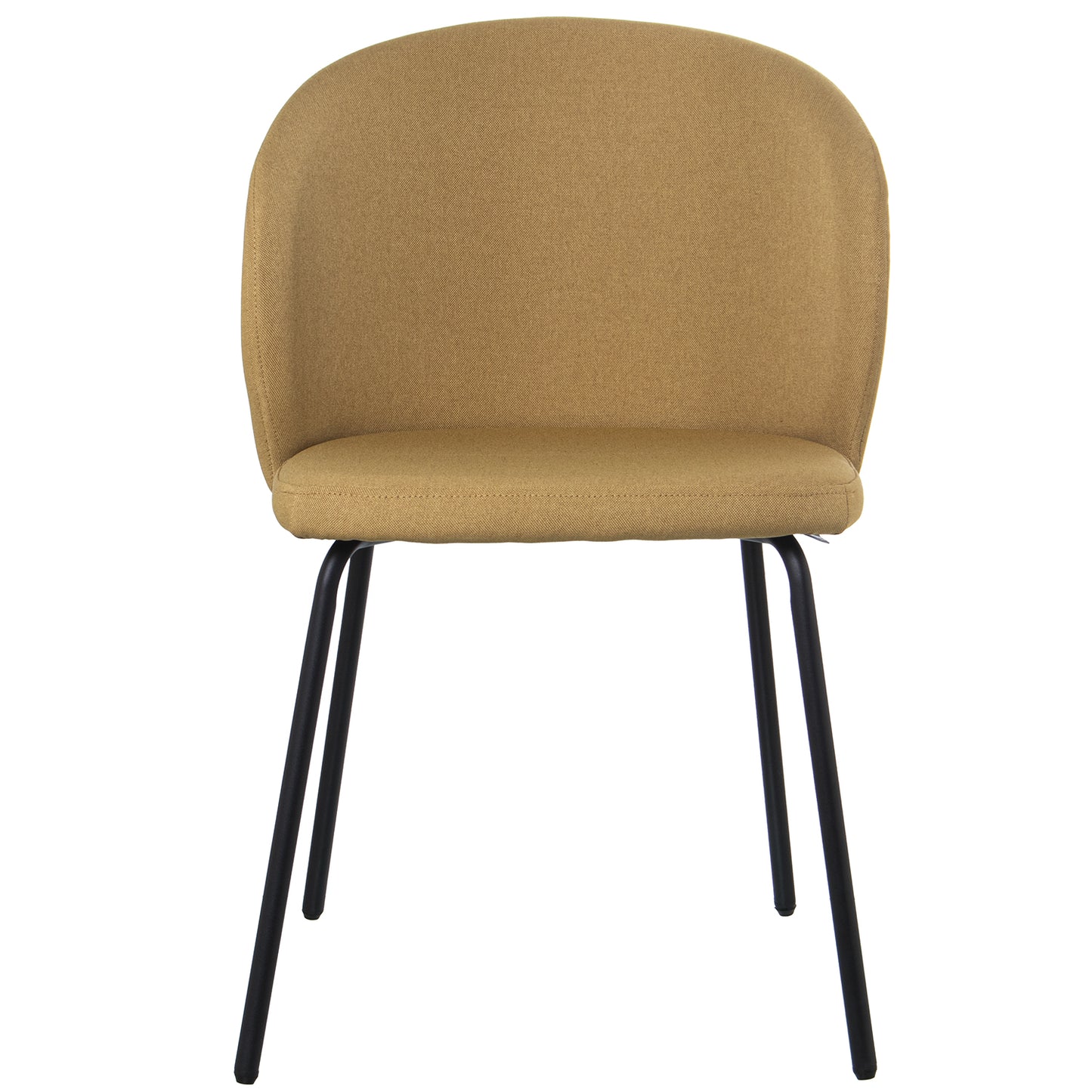 SILLA TELA AMARILLA C/PATAS ME TAL NEGRO: POLIESTER