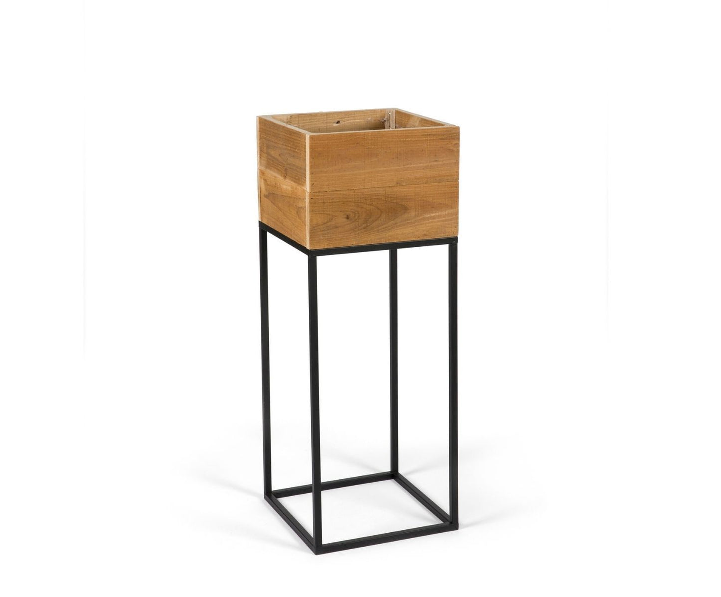 MACETERO MADERA RECICL. 28X28X75