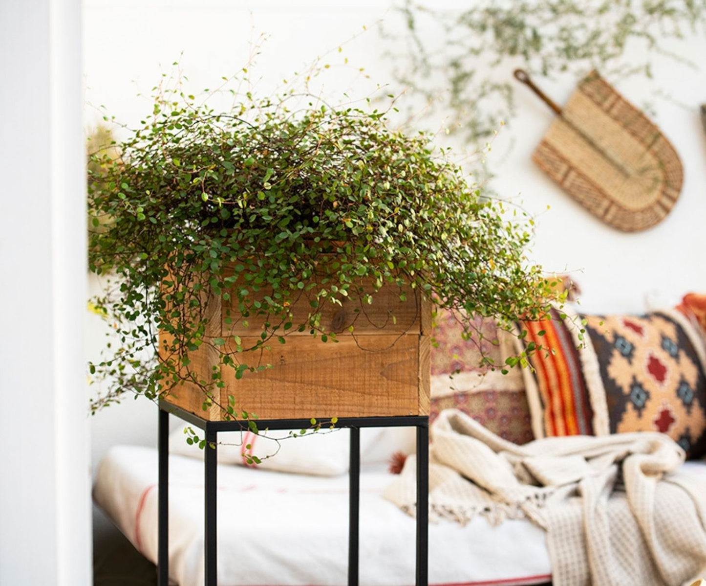 MACETERO MADERA RECICL. 28X28X75