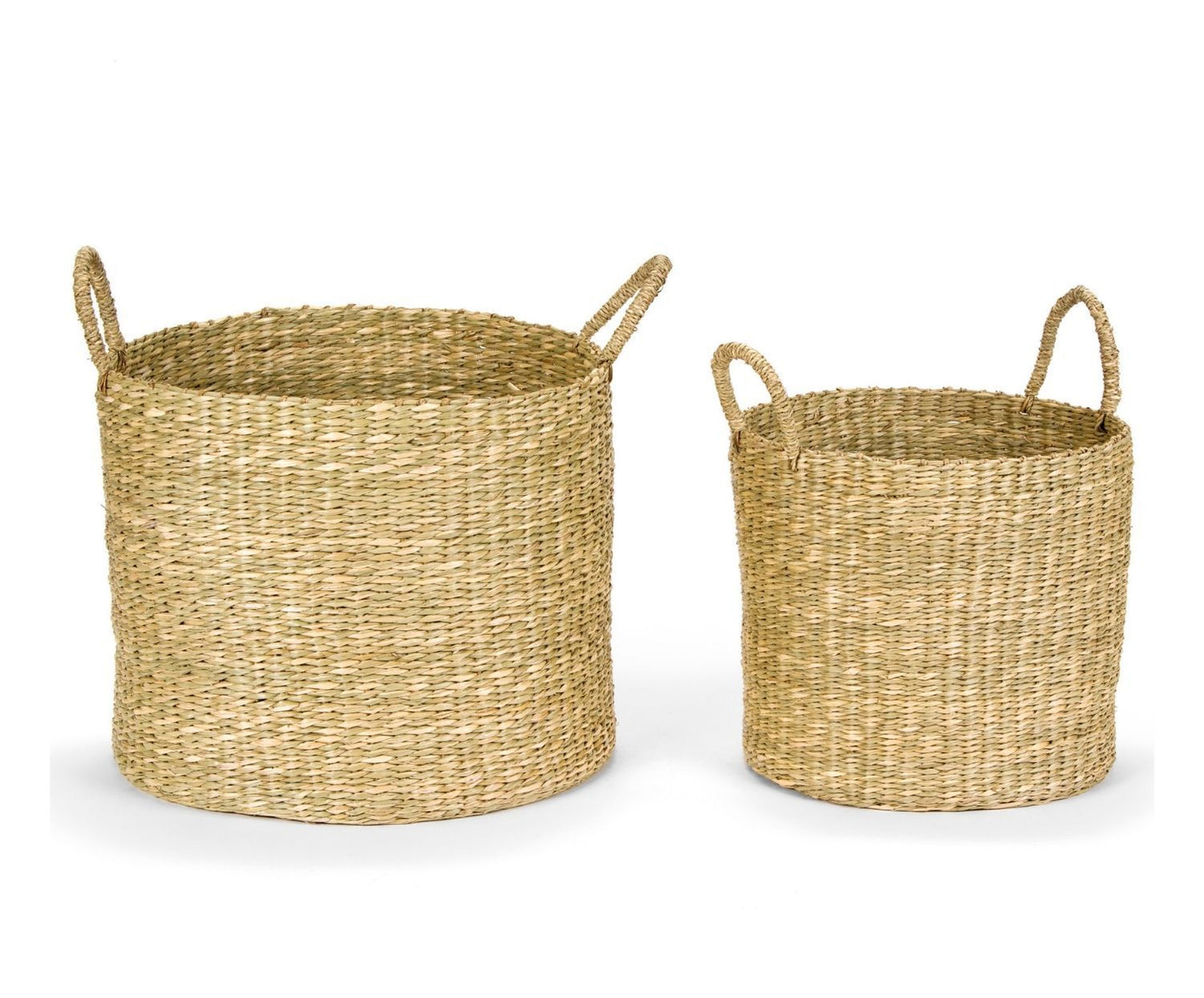 SET 2 CESTAS SEAGRASS C/ASAS Ø35X29
