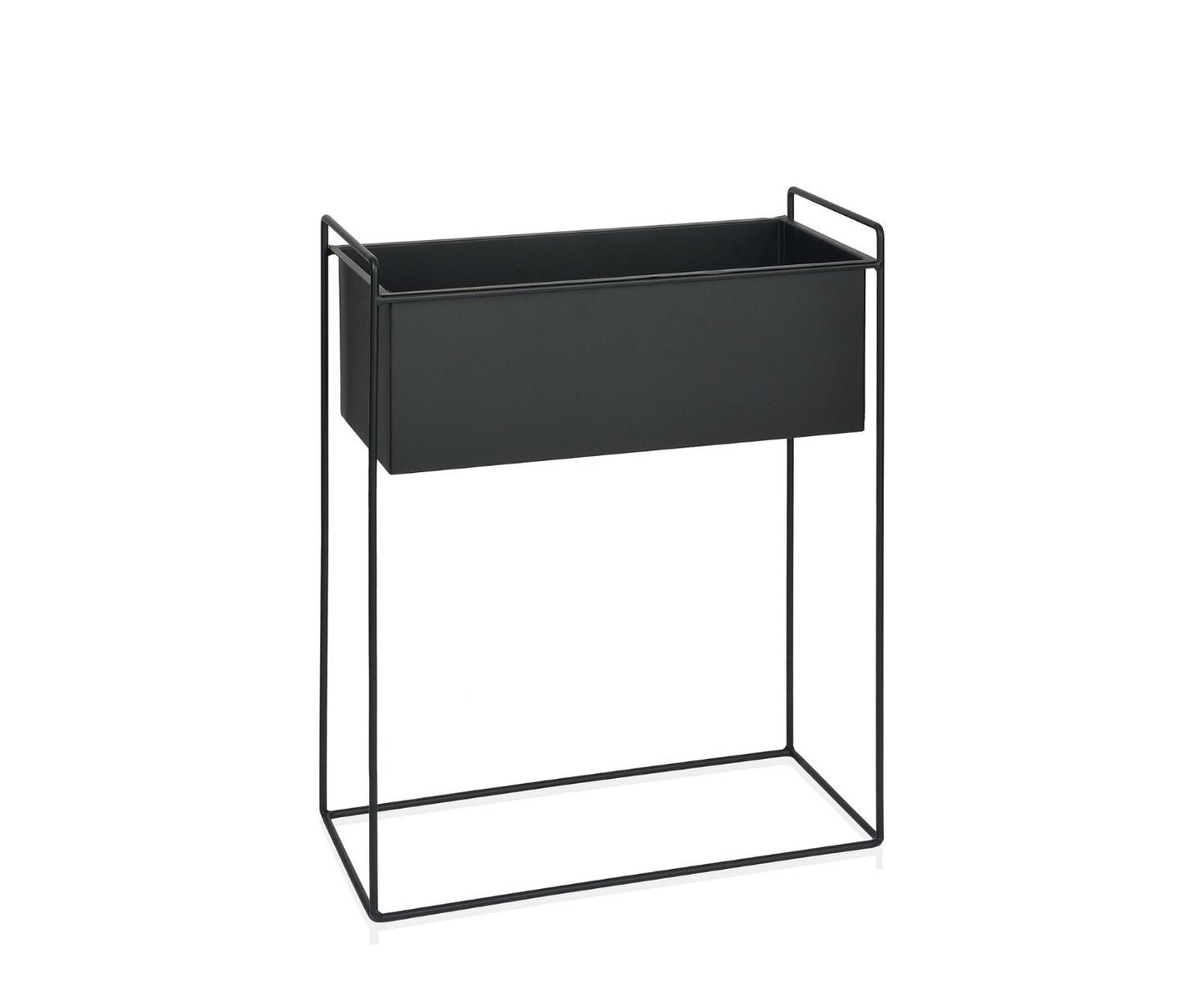 MACETERO METAL NEGRO 51X24X65