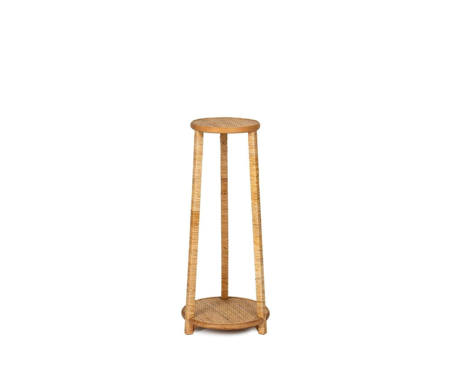 SOPORTE PLANTERO RATÁN Y MAD Ø31X73