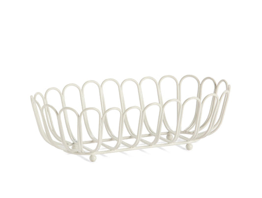 CENTRO MESA METAL BLANCO 28:5X15X9