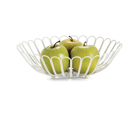 CENTRO MESA METAL BLANCO Ø31:5X9CM