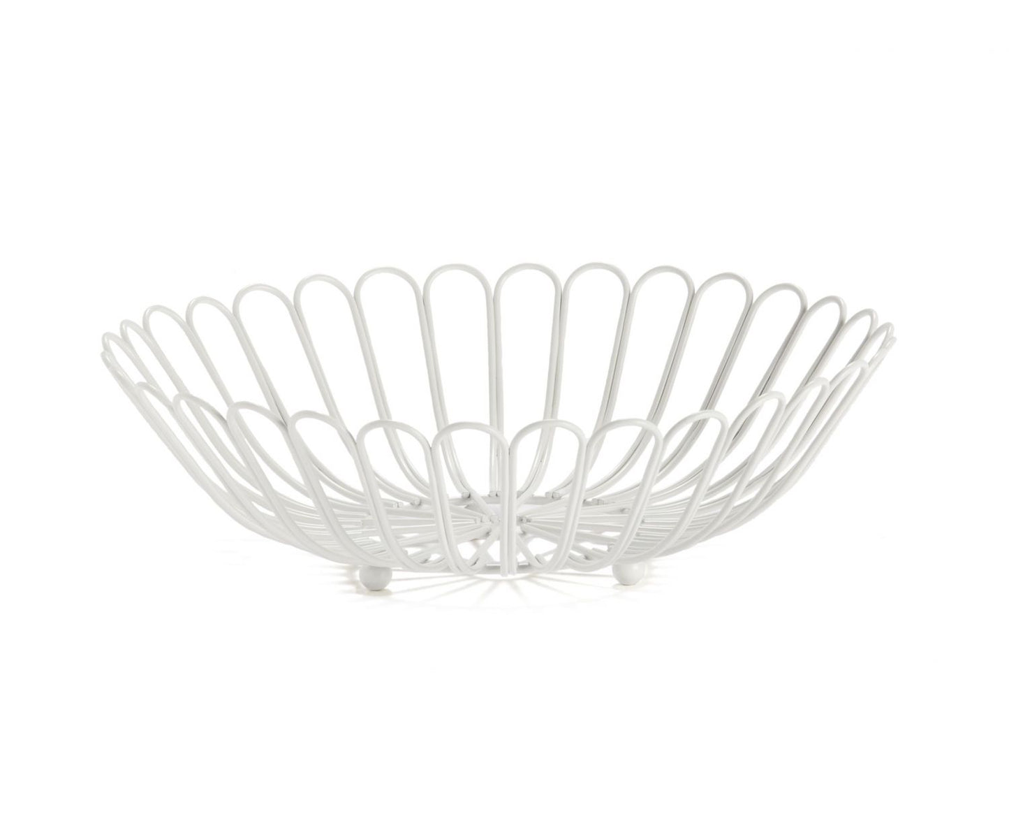 CENTRO MESA METAL BLANCO Ø31:5X9CM