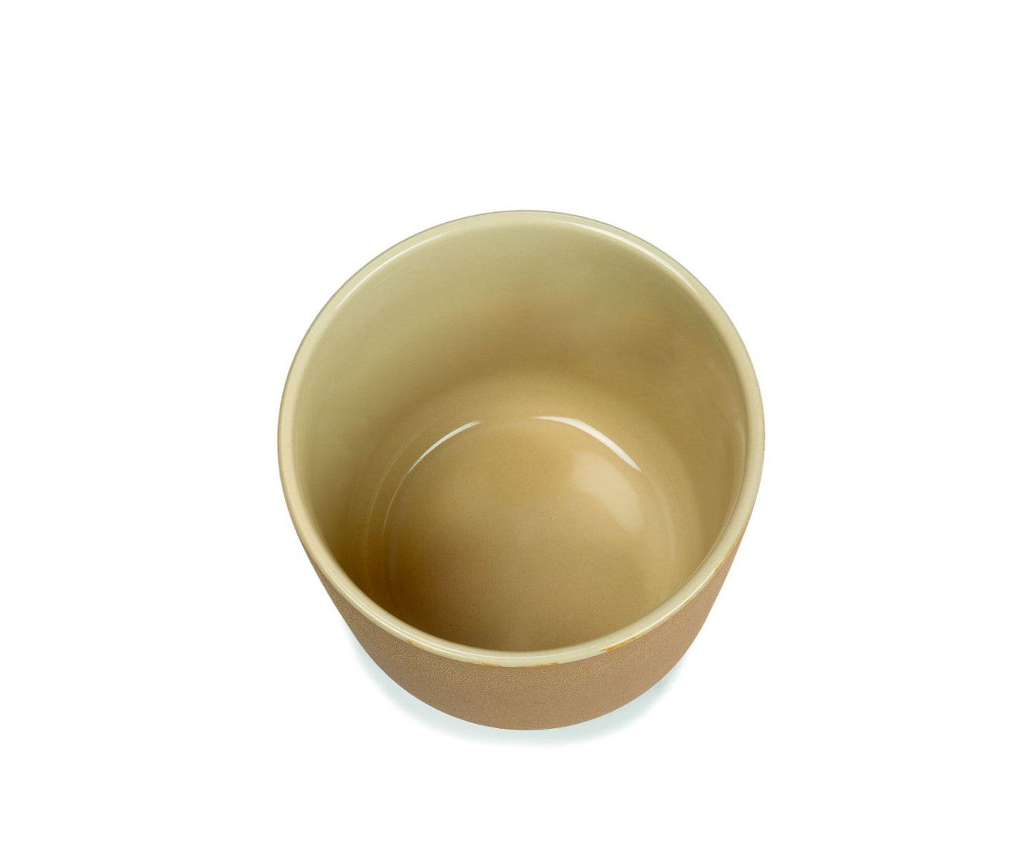 MACETA CERÁMICA BEIGE Ø21:5X23 CM