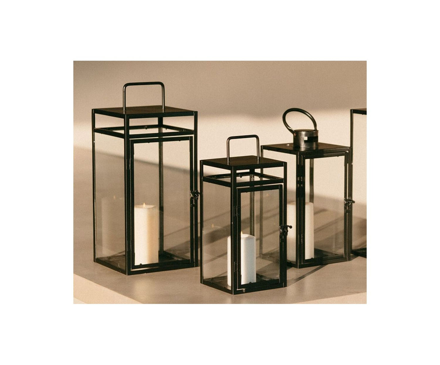 PORTAVELAS FAROL MET.NEG 15X15X35