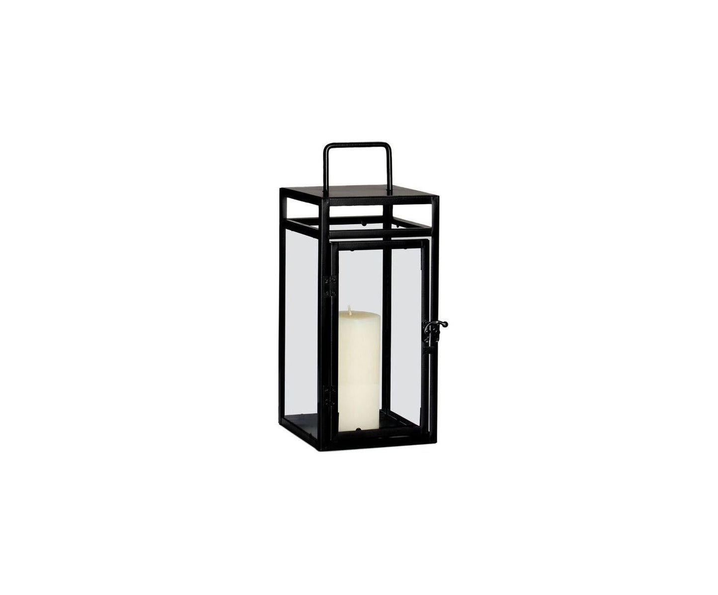 PORTAVELAS FAROL MET.NEG 20X20X46