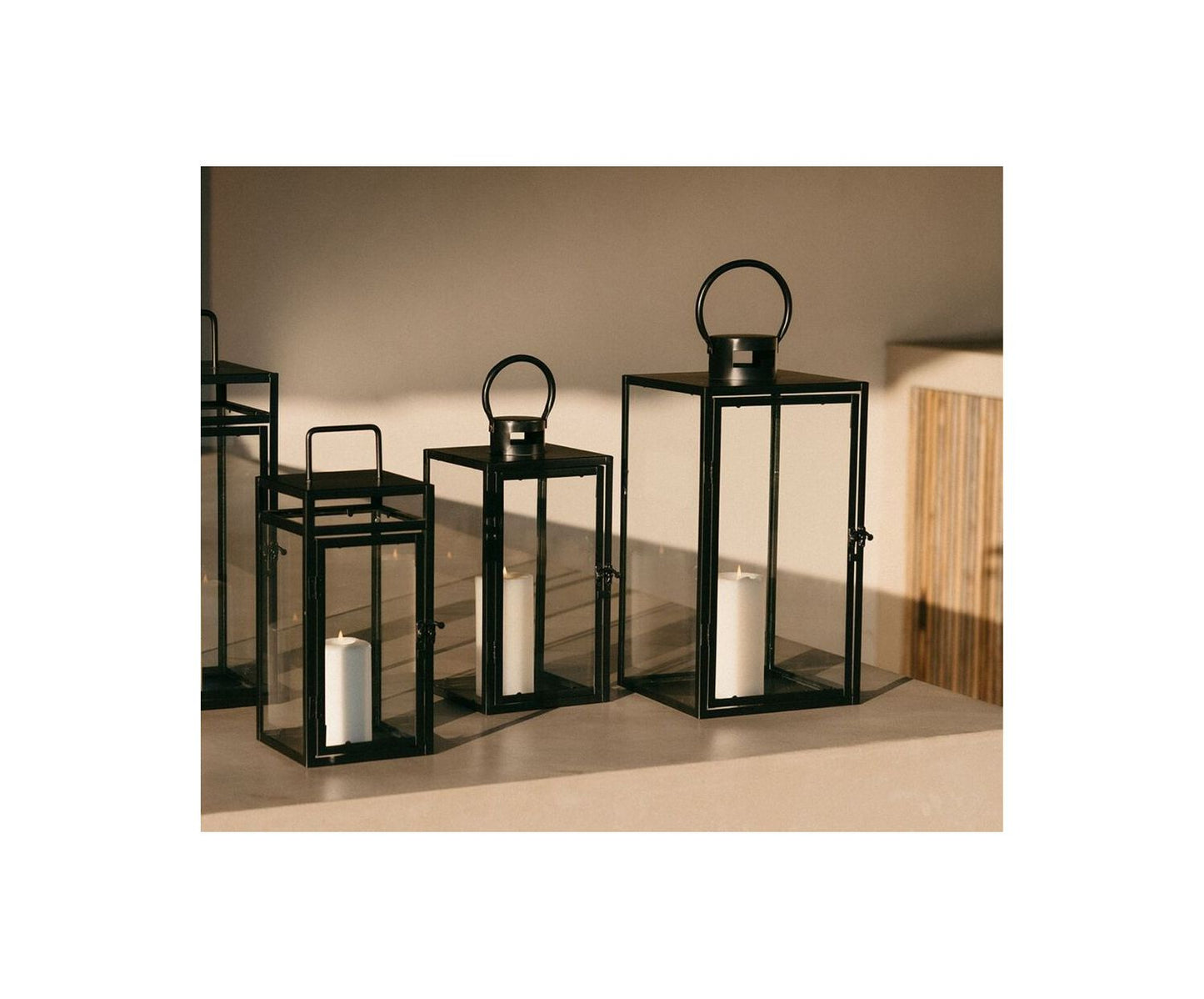 PORTAVELAS FAROL MET.NEG 22X22X54