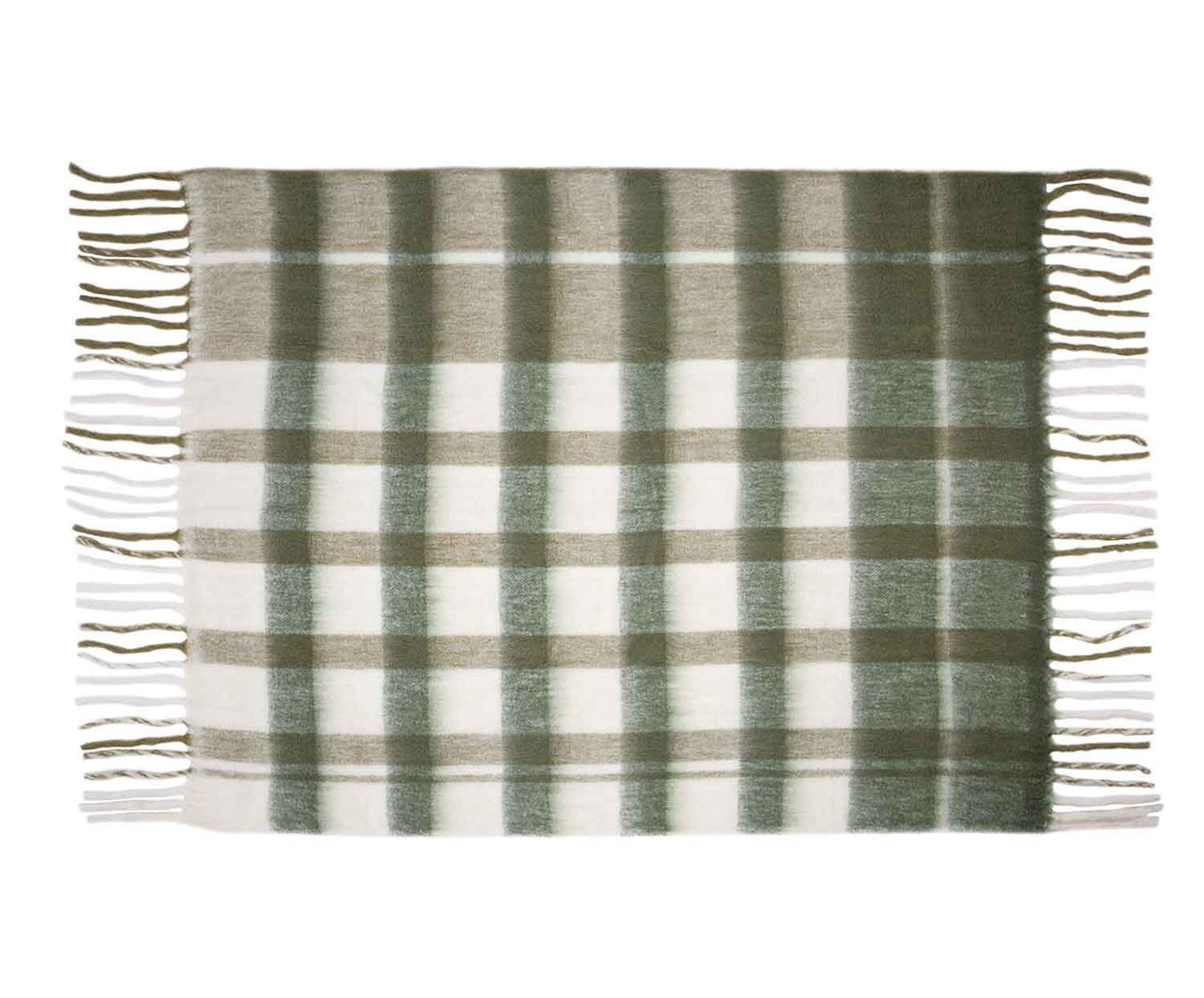 MANTA LANA TARTAN VERDE 125X150CM