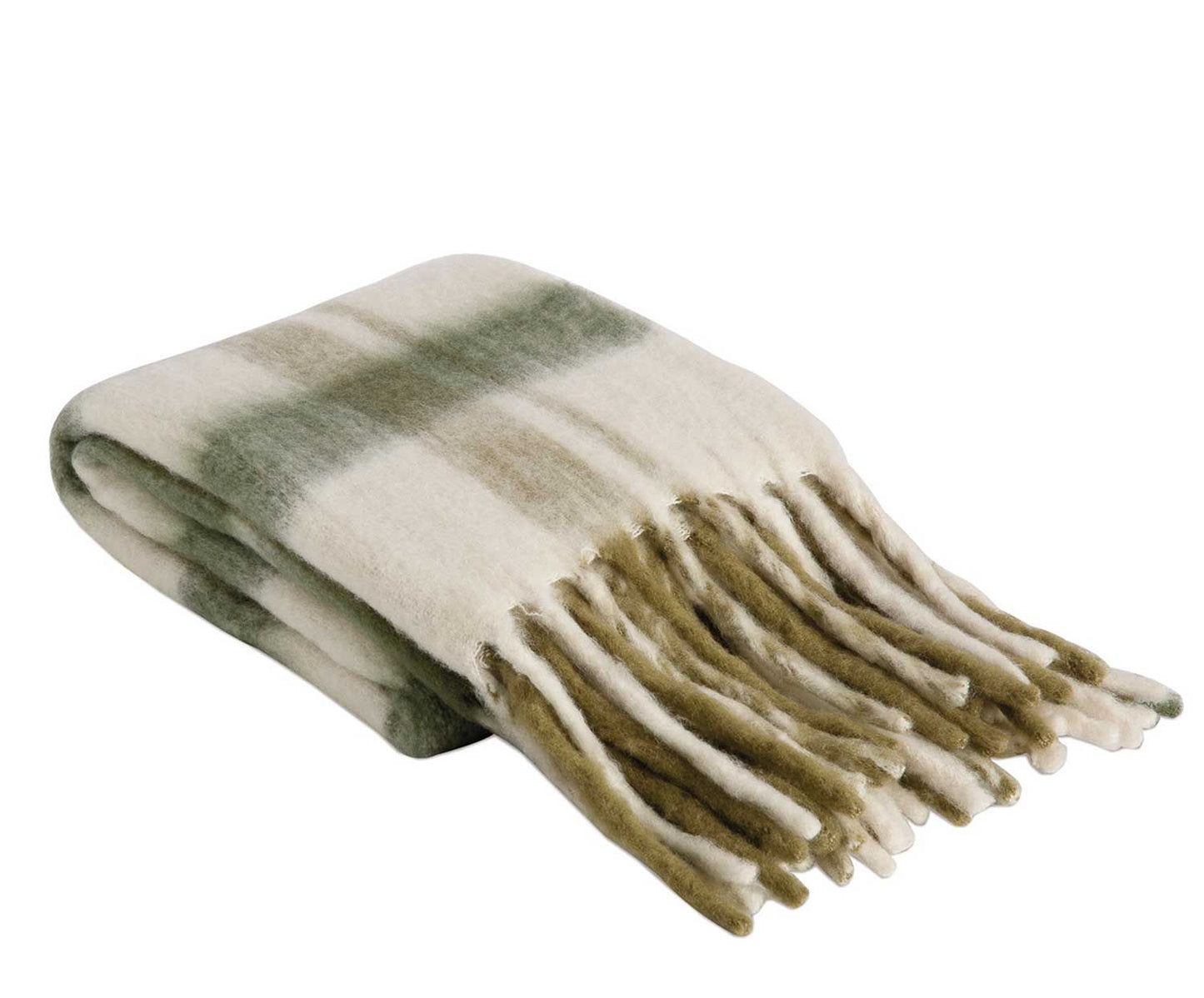 MANTA LANA TARTAN VERDE 125X150CM